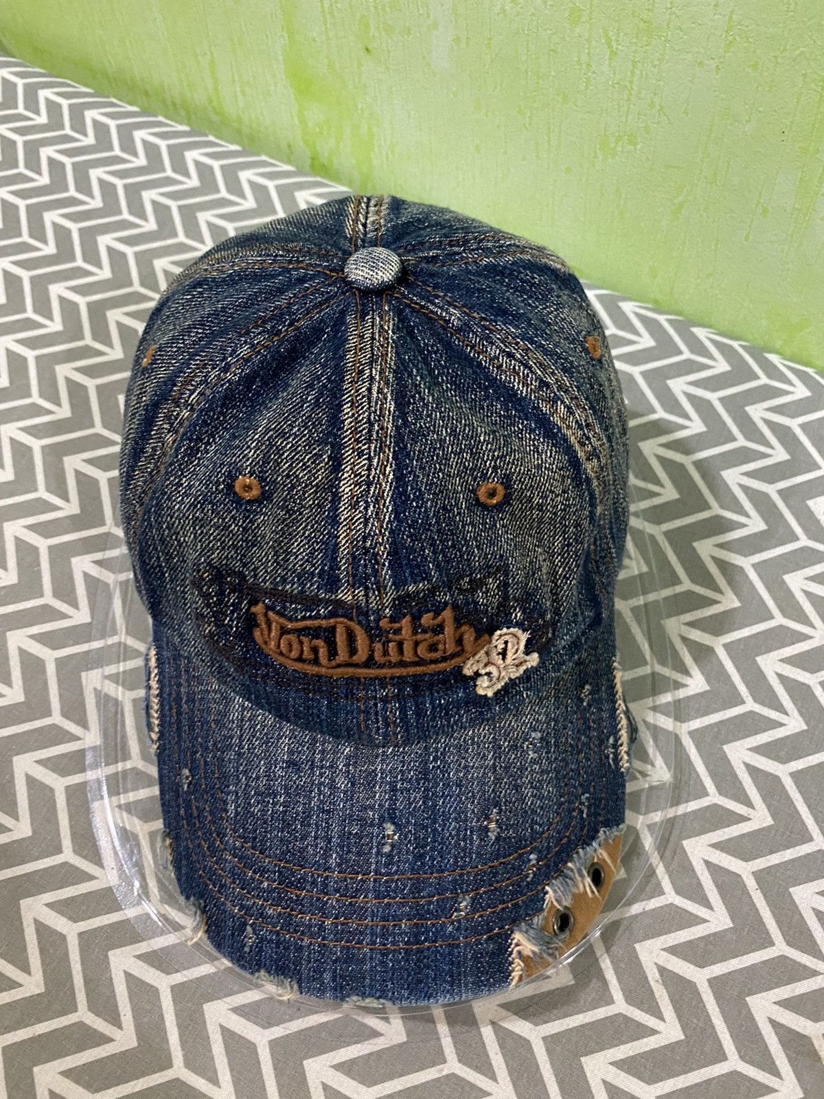 Von Dutch Von Dutch jeans indigo hat Size ONE SIZE - 6 Thumbnail