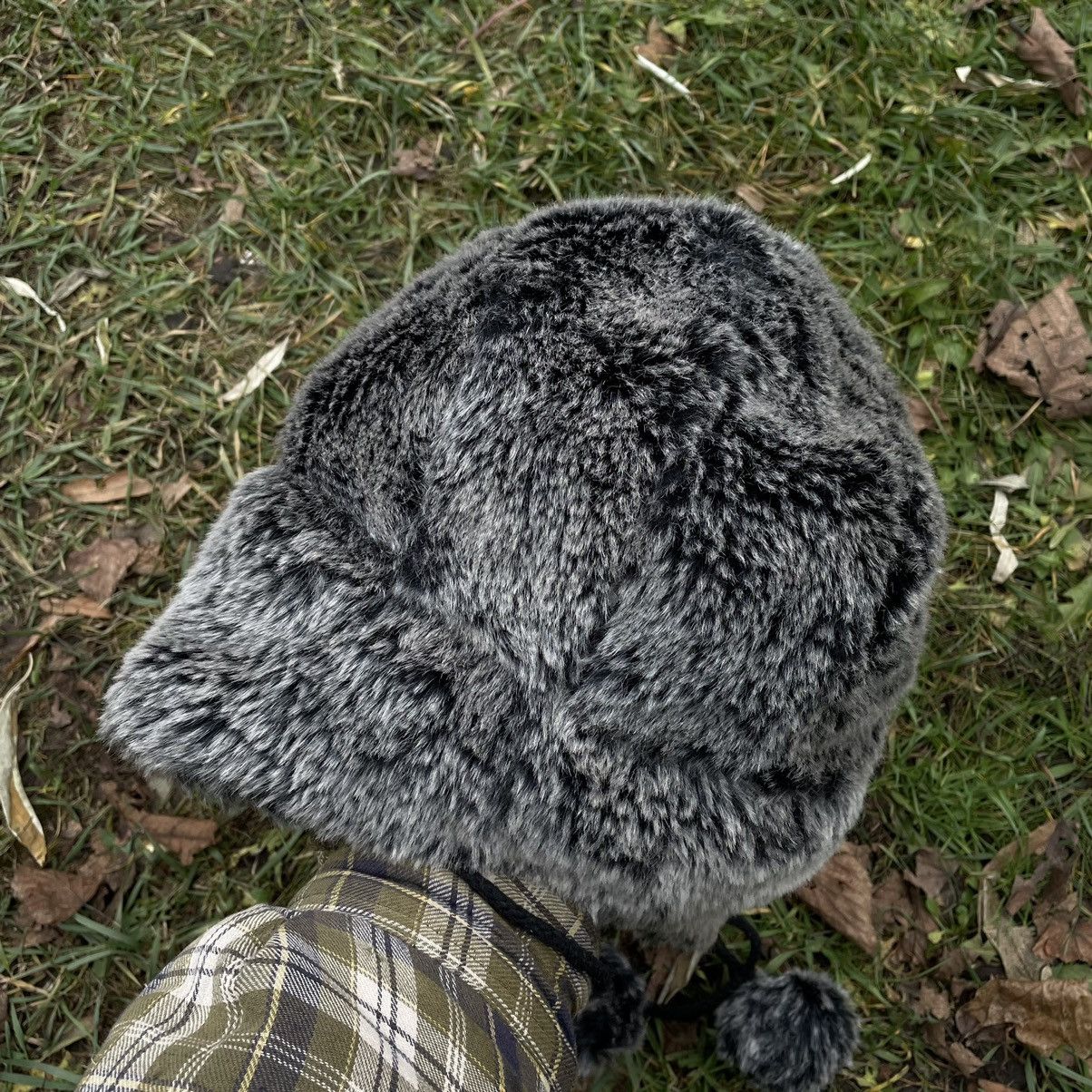 Vintage Vintage 90s Mohair Beanie Grunge Streetwear Grey Relaxed OS Size ONE SIZE - 4 Thumbnail