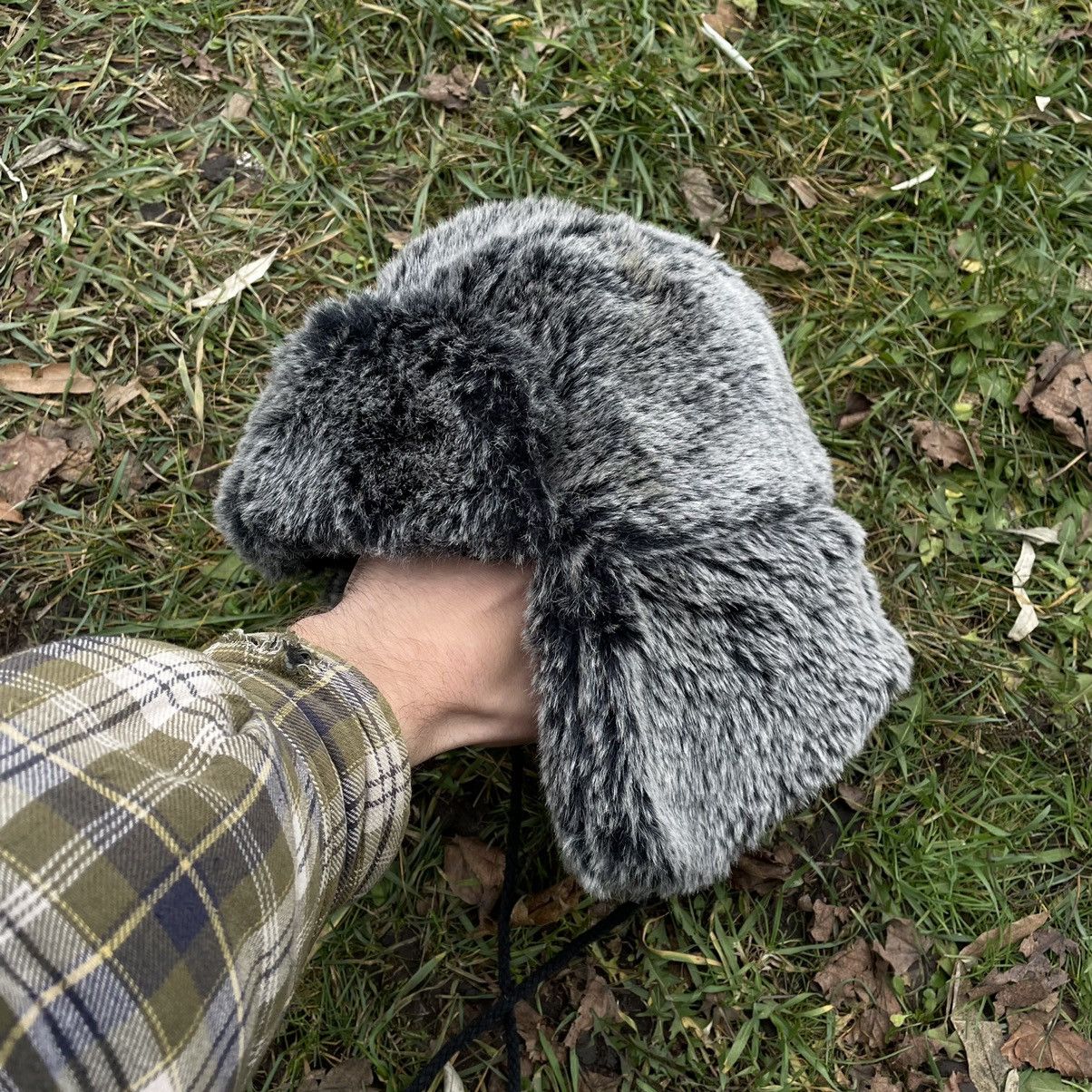 Vintage Vintage 90s Mohair Beanie Grunge Streetwear Grey Relaxed OS Size ONE SIZE - 1 Thumbnail