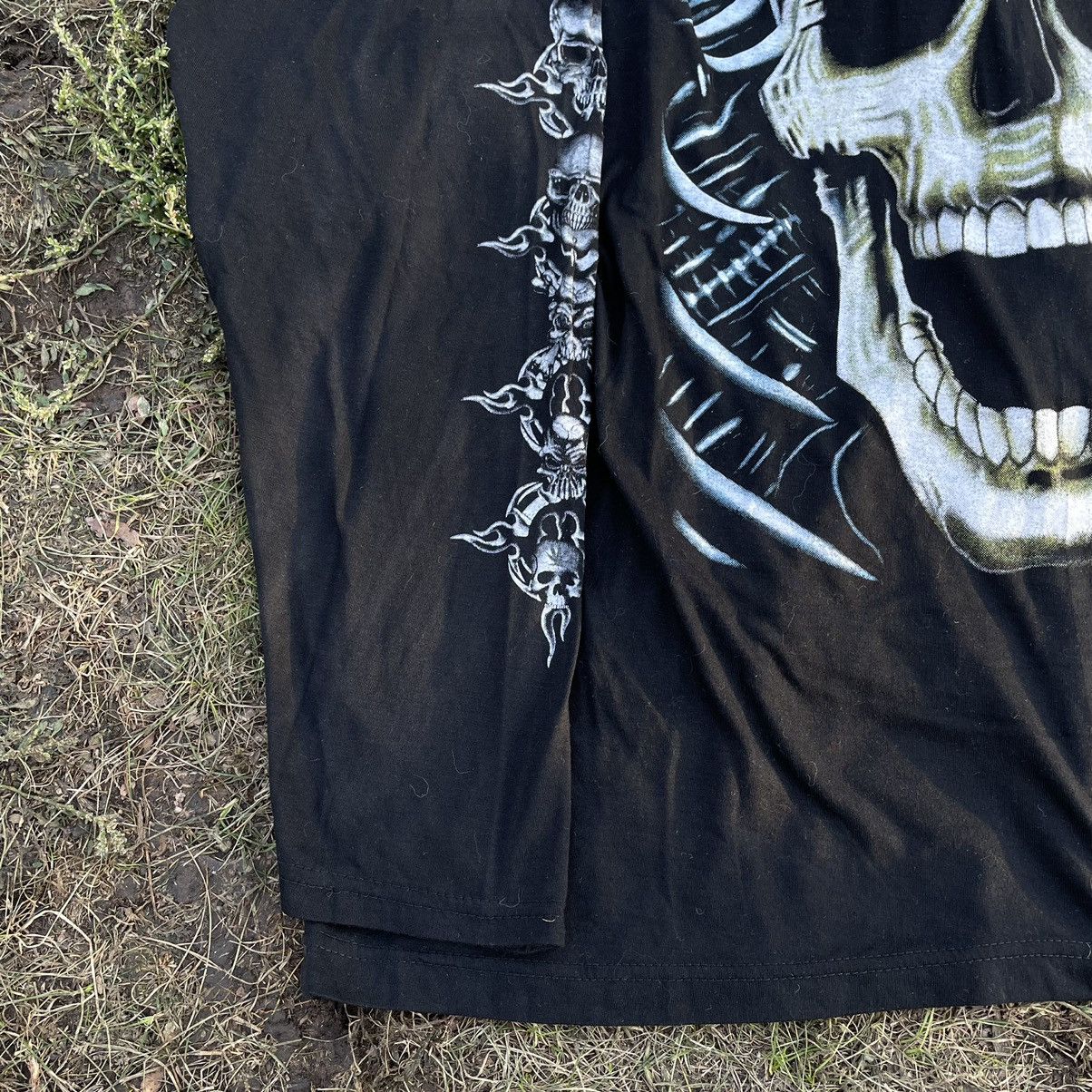 Vintage Vintage 90s Skull Graphic Tee Dark Horror Grunge Streetwear Size US XL / EU 56 / 4 - 4 Thumbnail