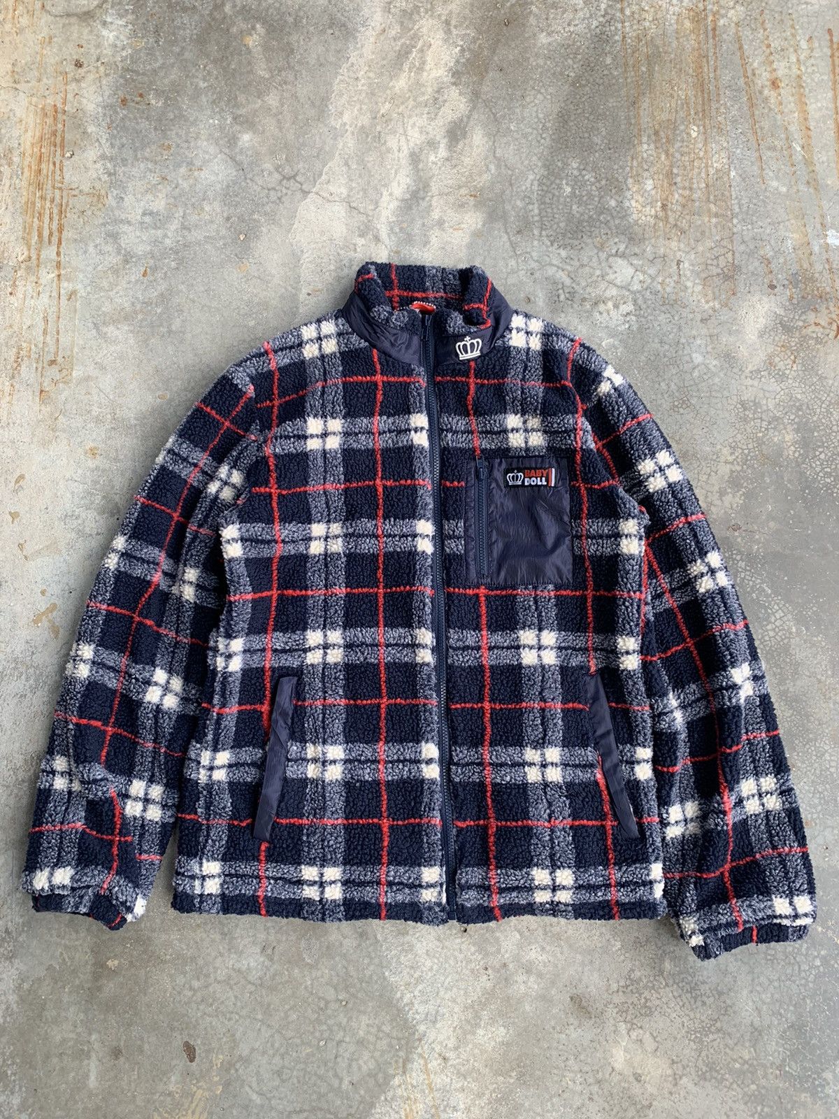 Japanese Brand JapaneseBrand BabyDoll Checkered Sherpa Fleece Jacket Size US M / EU 48-50 / 2 - 1 Thumbnail