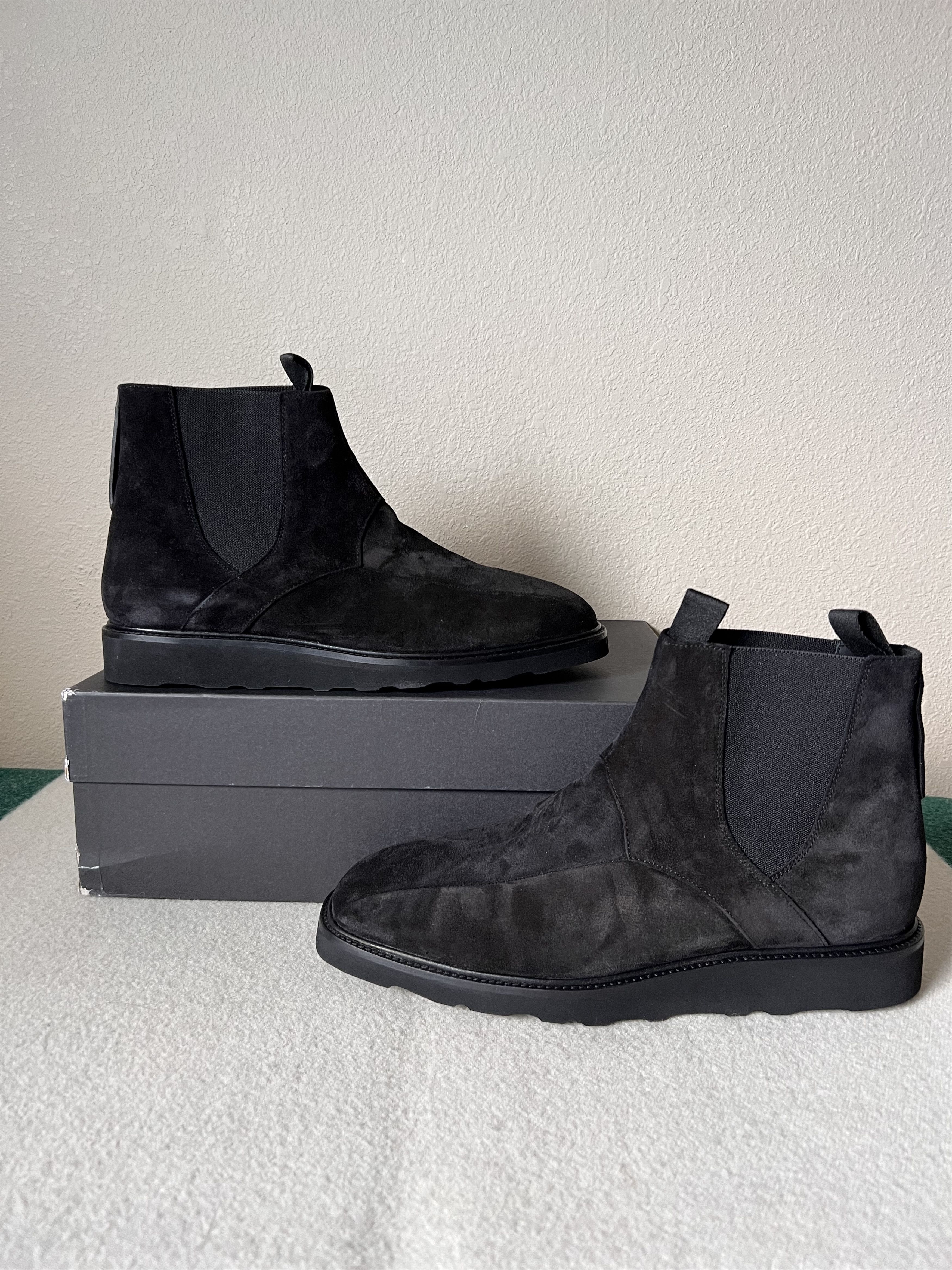 Needles Needles Square Toe Suede Chelsea Boots in Black Size US 10 / EU 43 - 2 Thumbnail