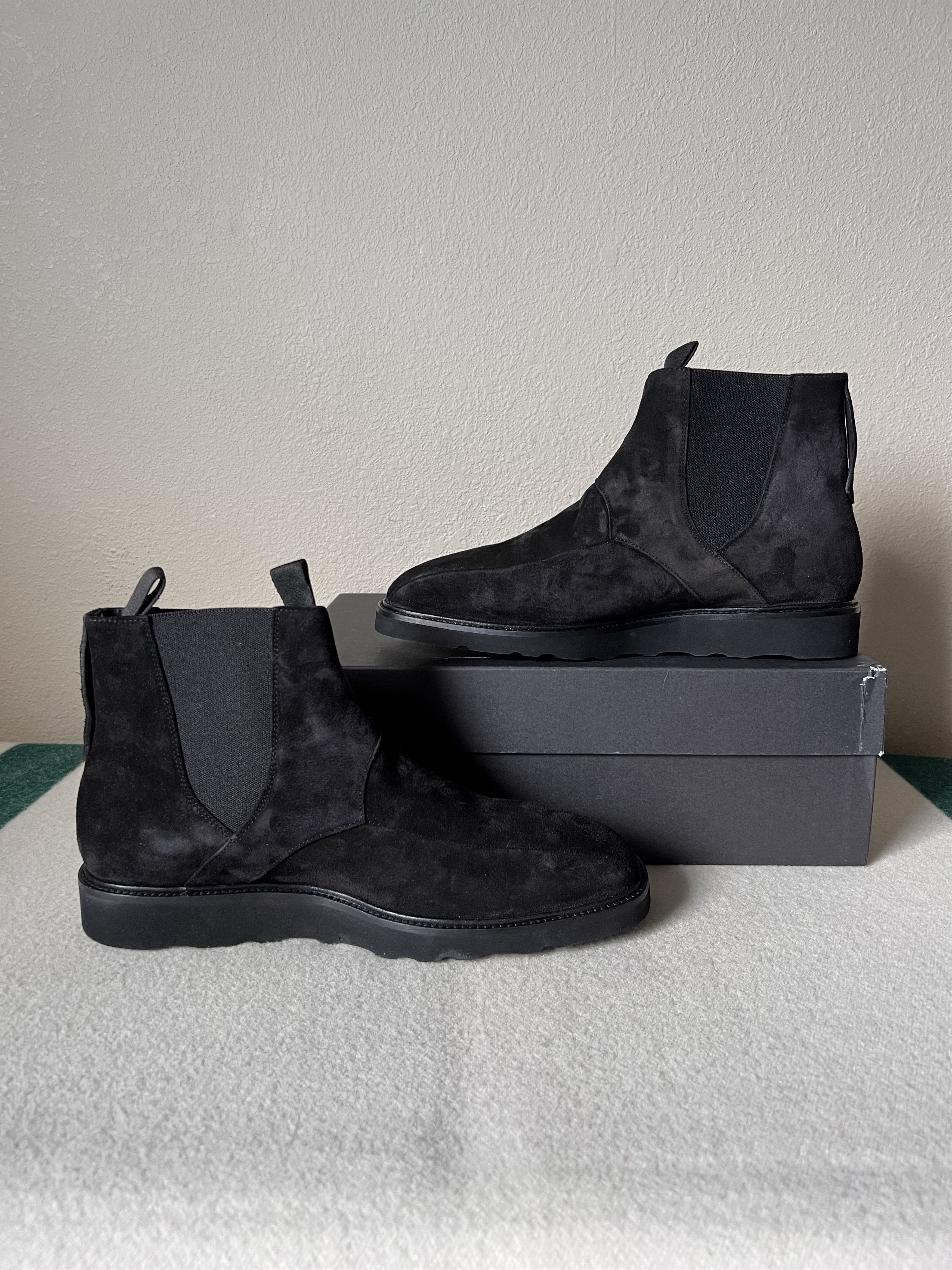 Needles Needles Square Toe Suede Chelsea Boots in Black Size US 10 / EU 43 - 3 Thumbnail