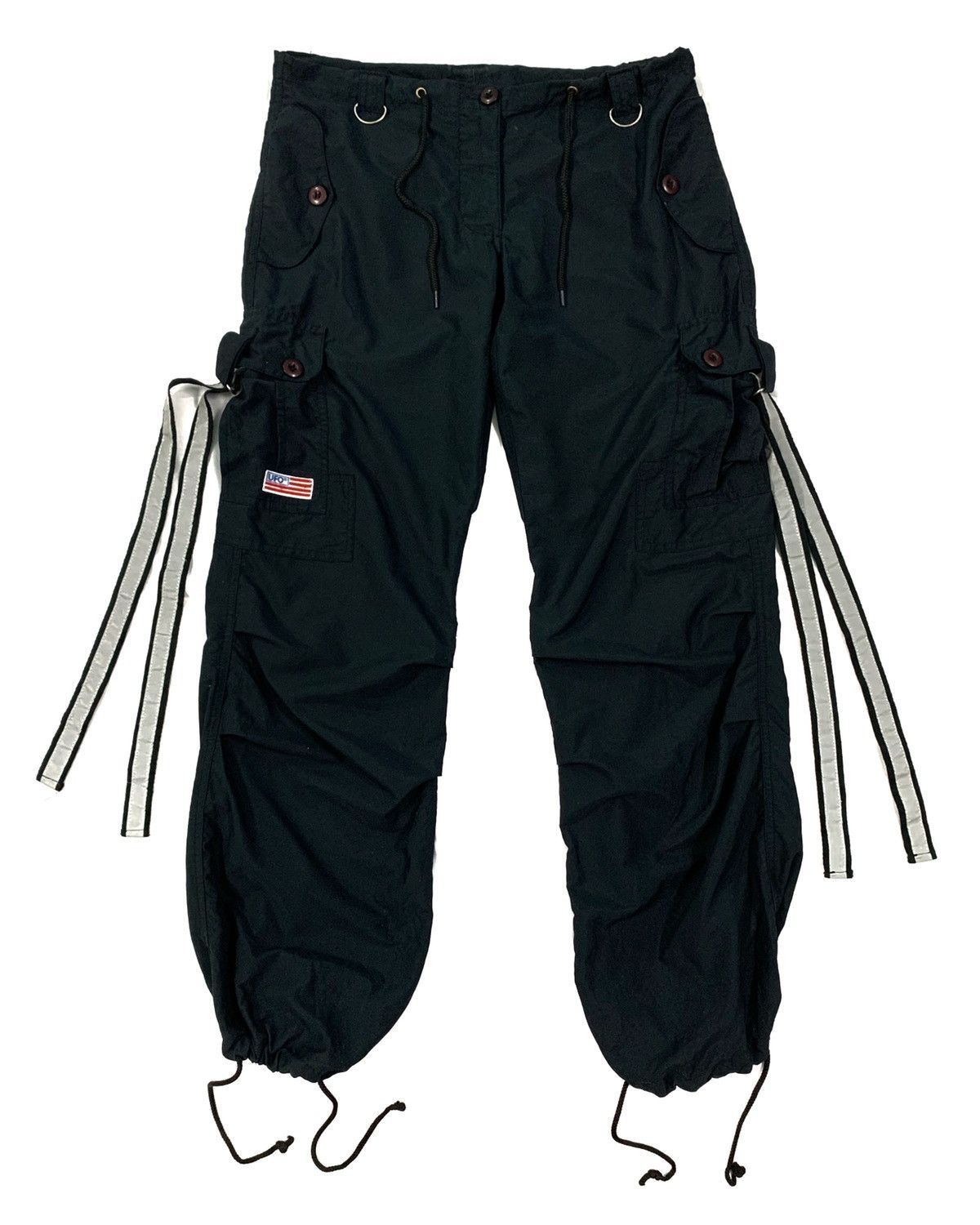 Japanese Brand × Le Grande Bleu (L.G.B.) Vintage 90s UFO Tactical Bondage Parachute Drawstring Pants Size US 33 - 1 Thumbnail