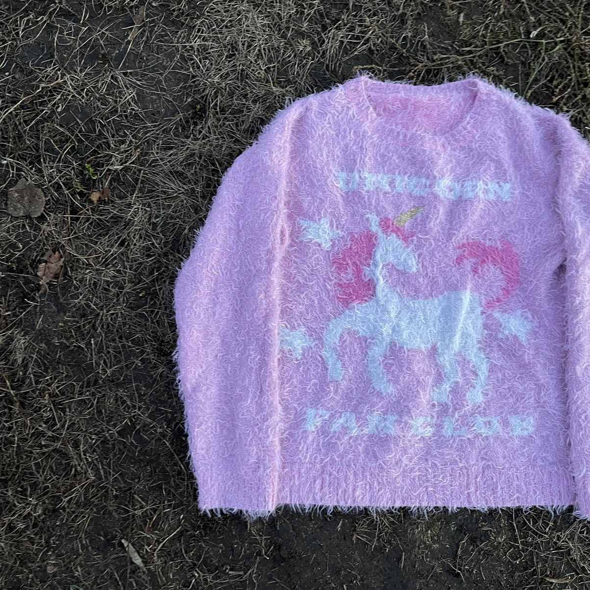 Vintage Vintage Y2K Pastel Purple Mohair Fuzzy Graphic Sweater M Size M / US 6-8 / IT 42-44 - 3 Thumbnail