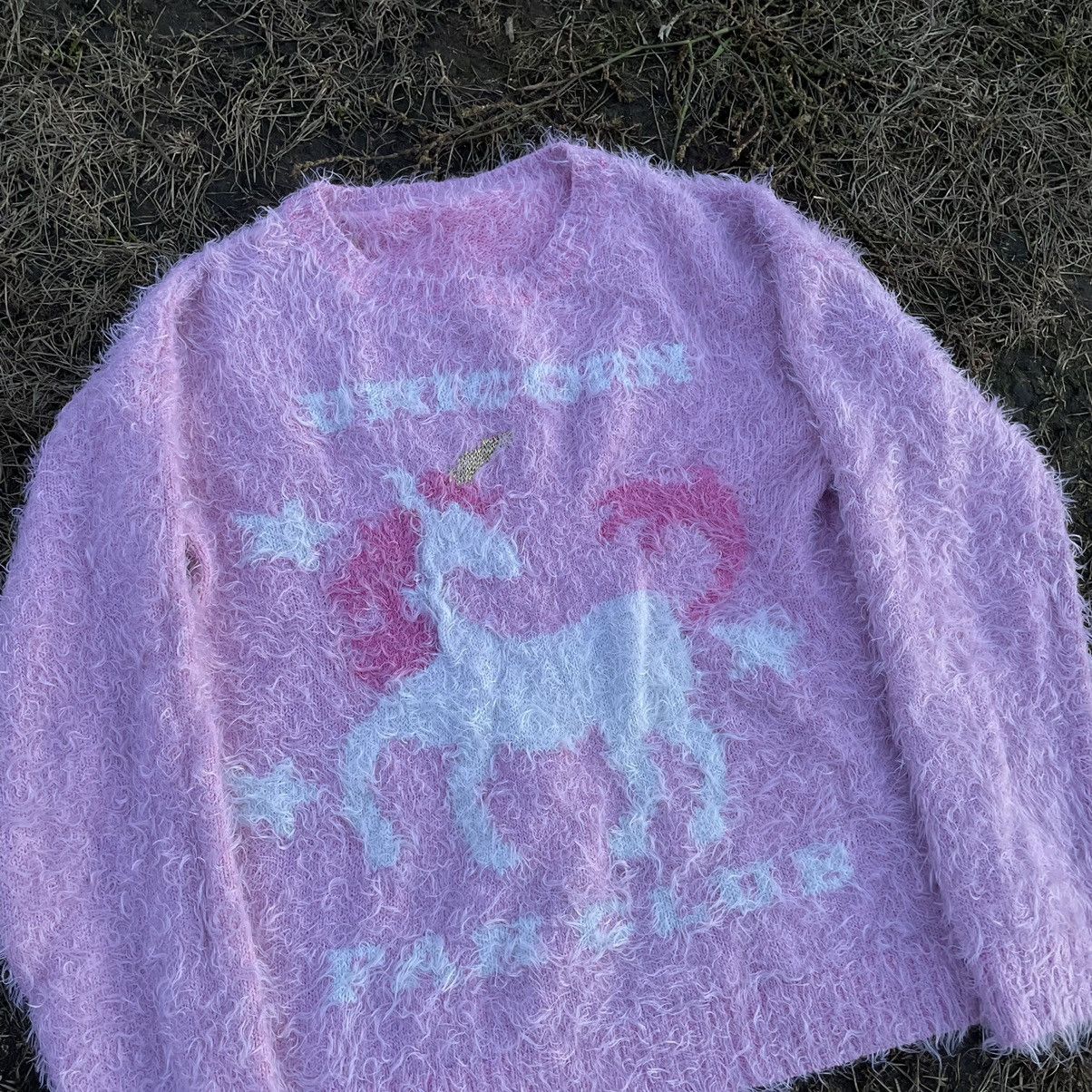 Vintage Vintage Y2K Pastel Purple Mohair Fuzzy Graphic Sweater M Size M / US 6-8 / IT 42-44 - 4 Thumbnail