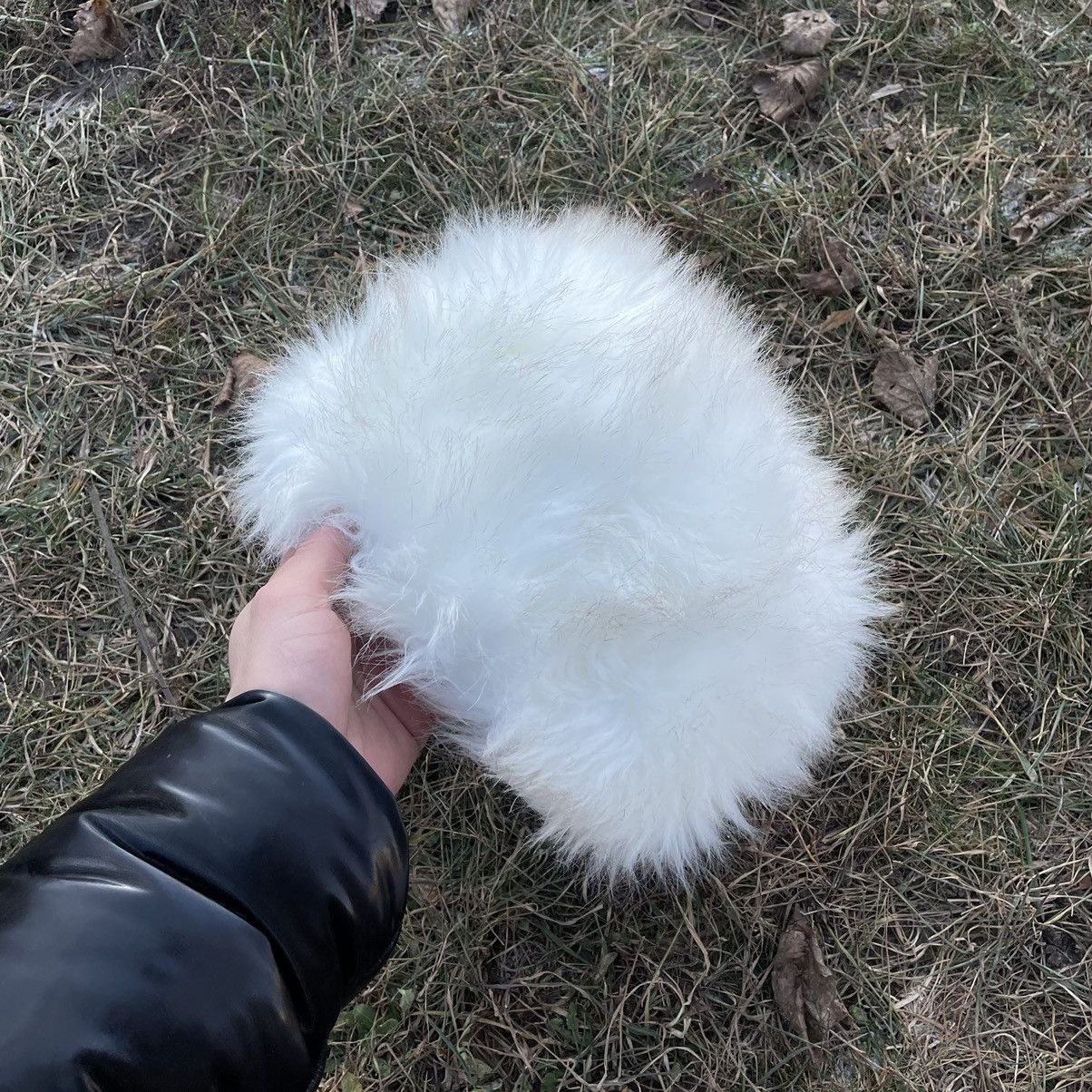 Vintage Vintage 90s Fluffy White Faux Fur Beanie Hat Emo Goth OS Size ONE SIZE - 1 Thumbnail