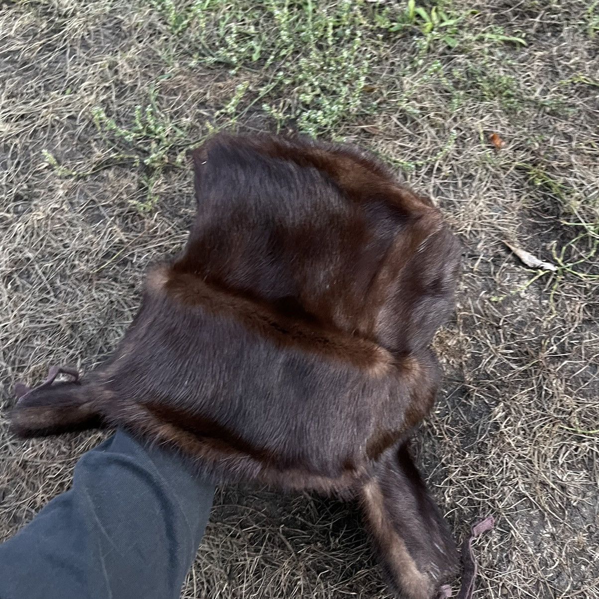 Vintage Vintage 90s Mohair Fuzzy Beanie Dark Brown Grunge Tapered OS Size ONE SIZE - 4 Thumbnail