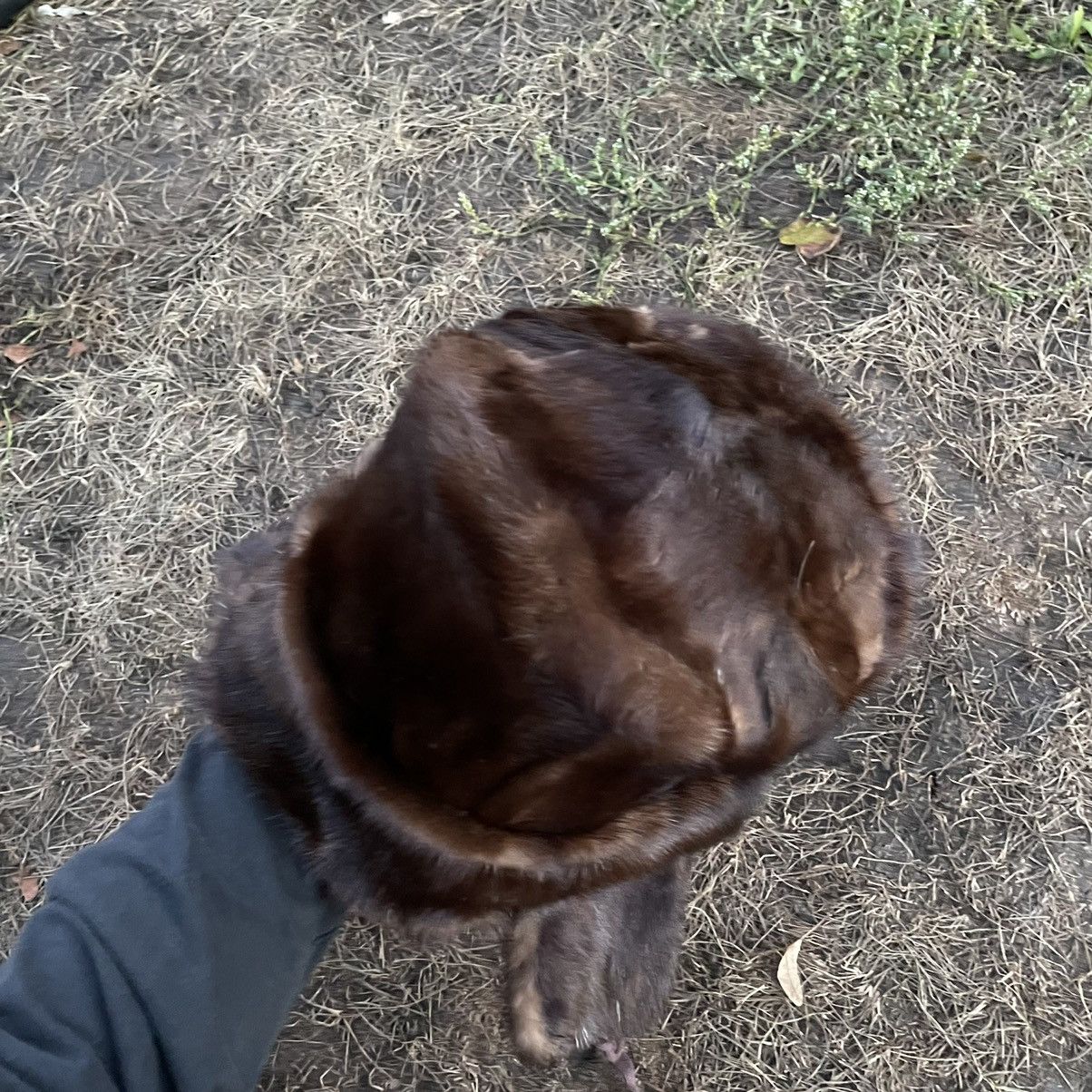 Vintage Vintage 90s Mohair Fuzzy Beanie Dark Brown Grunge Tapered OS Size ONE SIZE - 5 Thumbnail