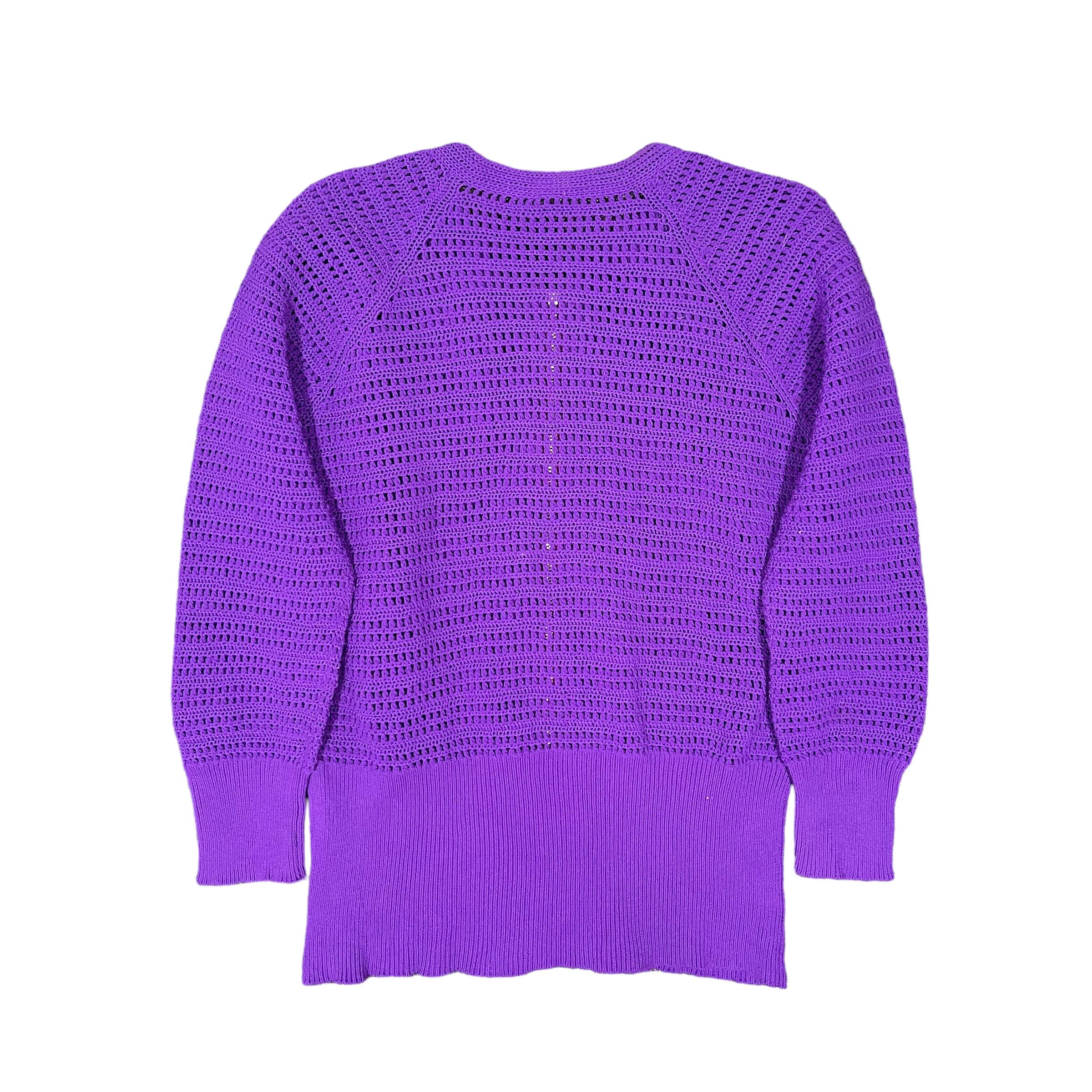Issey Miyake × Sunao Kuwahara Issey Miyake IS Sunao Kuwahara Mesh Sweater Knit Cardigan Size M / US 6-8 / IT 42-44 - 2 Thumbnail