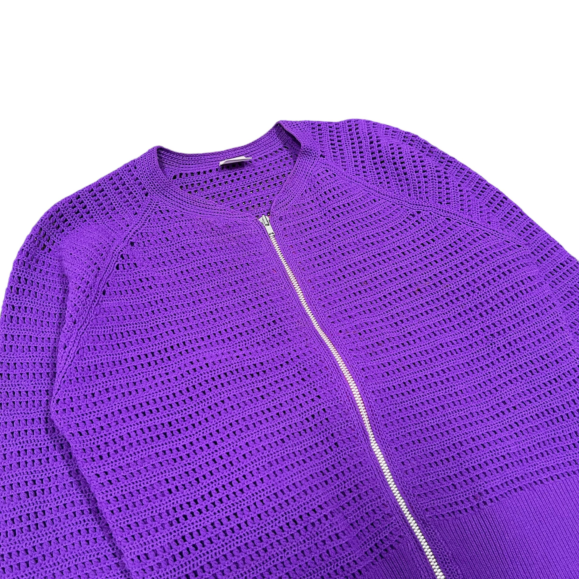 Issey Miyake × Sunao Kuwahara Issey Miyake IS Sunao Kuwahara Mesh Sweater Knit Cardigan Size M / US 6-8 / IT 42-44 - 3 Thumbnail