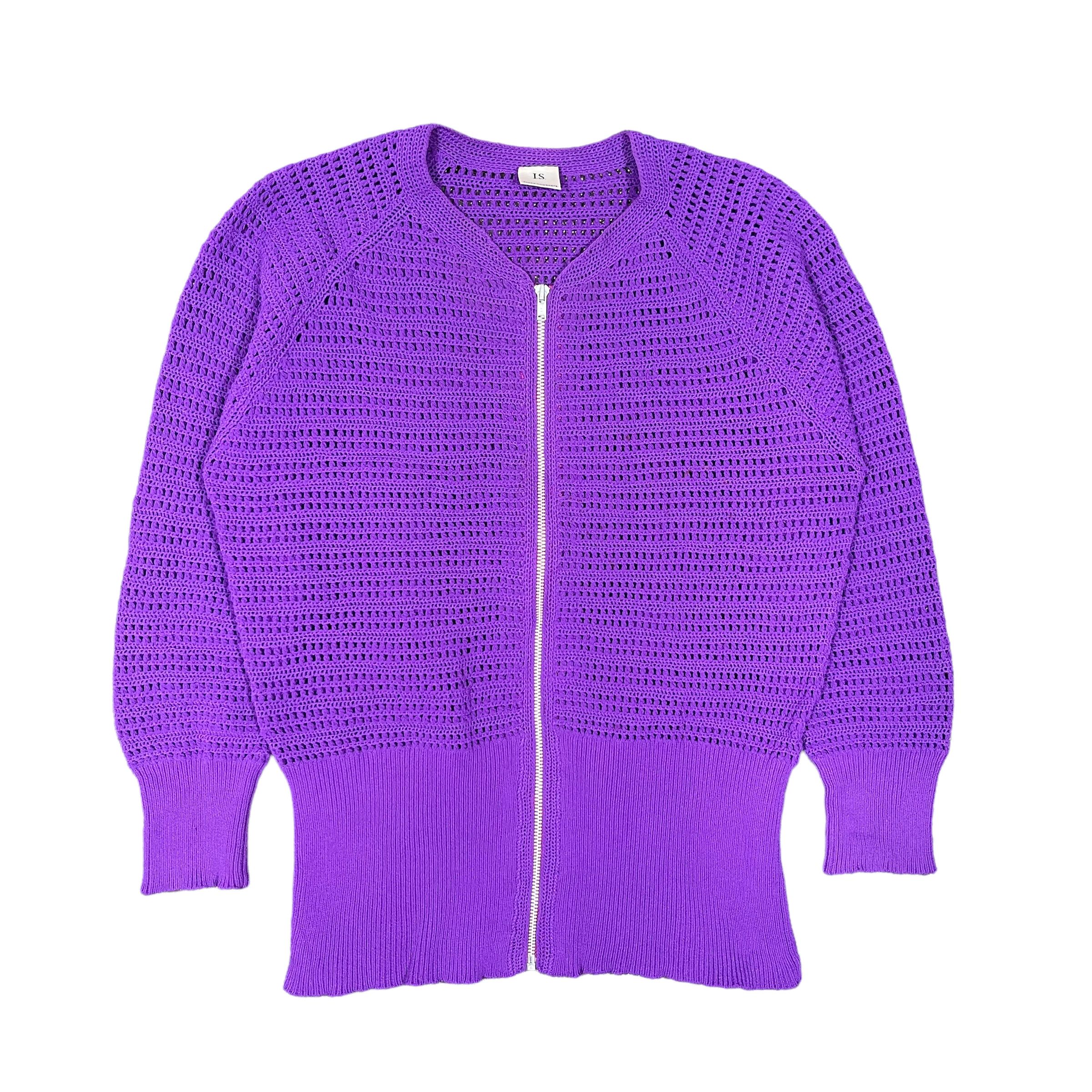 Issey Miyake × Sunao Kuwahara Issey Miyake IS Sunao Kuwahara Mesh Sweater Knit Cardigan Size M / US 6-8 / IT 42-44 - 1 Thumbnail