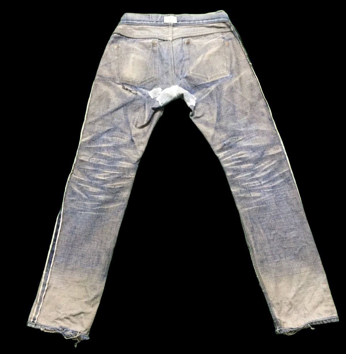 Japanese Brand Vintage Secret Jeans Denim👖 Distressed Rip Jeans 🇯🇵 Size US 34 / EU 50 - 6 Thumbnail