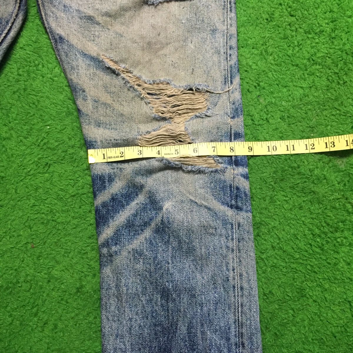 Japanese Brand Vintage Secret Jeans Denim👖 Distressed Rip Jeans 🇯🇵 Size US 34 / EU 50 - 21 Thumbnail