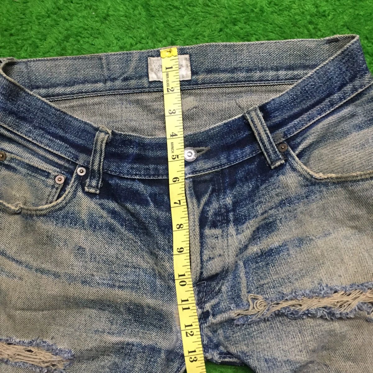 Japanese Brand Vintage Secret Jeans Denim👖 Distressed Rip Jeans 🇯🇵 Size US 34 / EU 50 - 22 Thumbnail