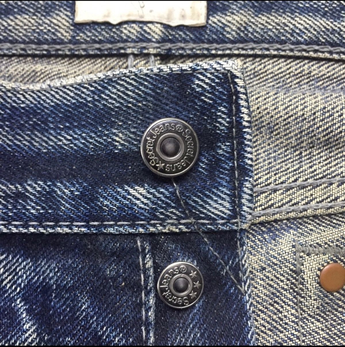 Japanese Brand Vintage Secret Jeans Denim👖 Distressed Rip Jeans 🇯🇵 Size US 34 / EU 50 - 23 Thumbnail