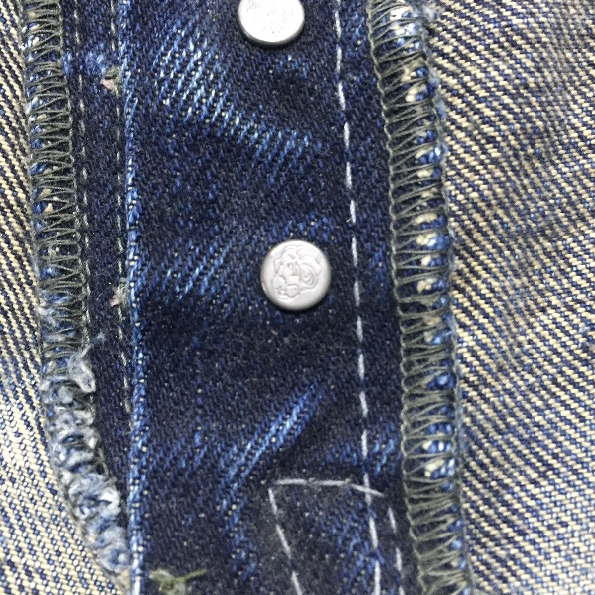 Japanese Brand Vintage Secret Jeans Denim👖 Distressed Rip Jeans 🇯🇵 Size US 34 / EU 50 - 14 Thumbnail