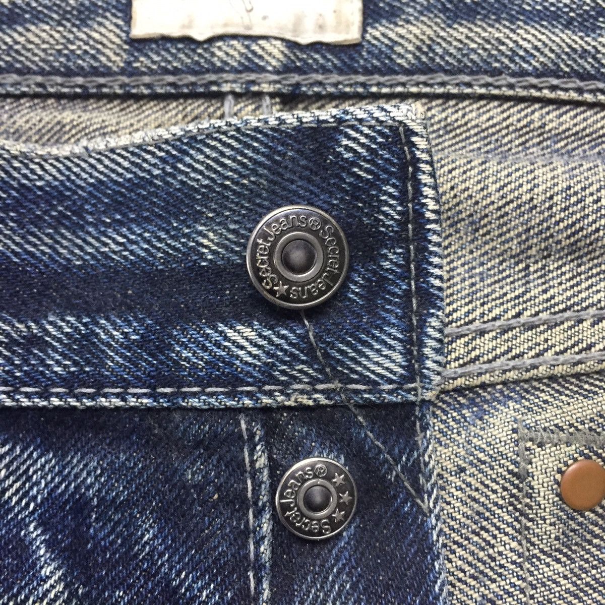 Japanese Brand Vintage Secret Jeans Denim👖 Distressed Rip Jeans 🇯🇵 Size US 34 / EU 50 - 9 Thumbnail