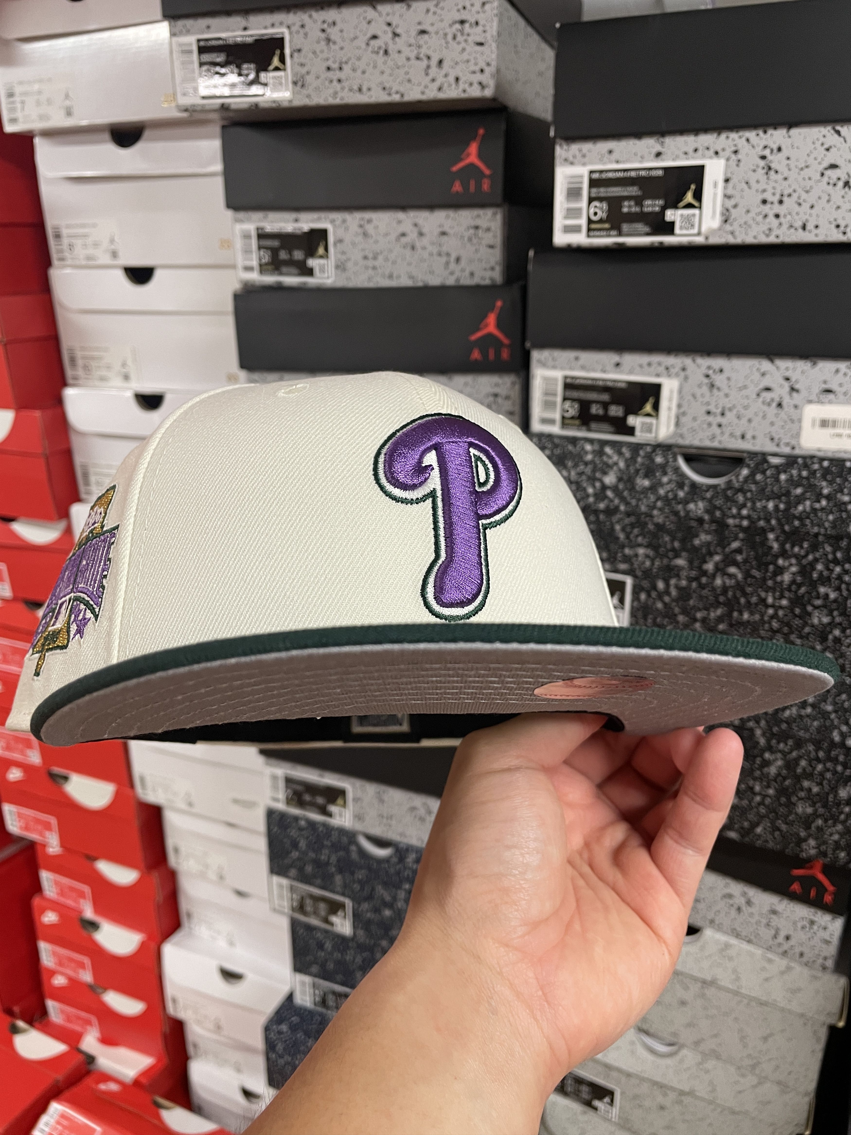 MLB × New Era 7 1/8 Panna Cotta Philadelphia Phillies Bklyn Caps All Star Size ONE SIZE - 6 Thumbnail
