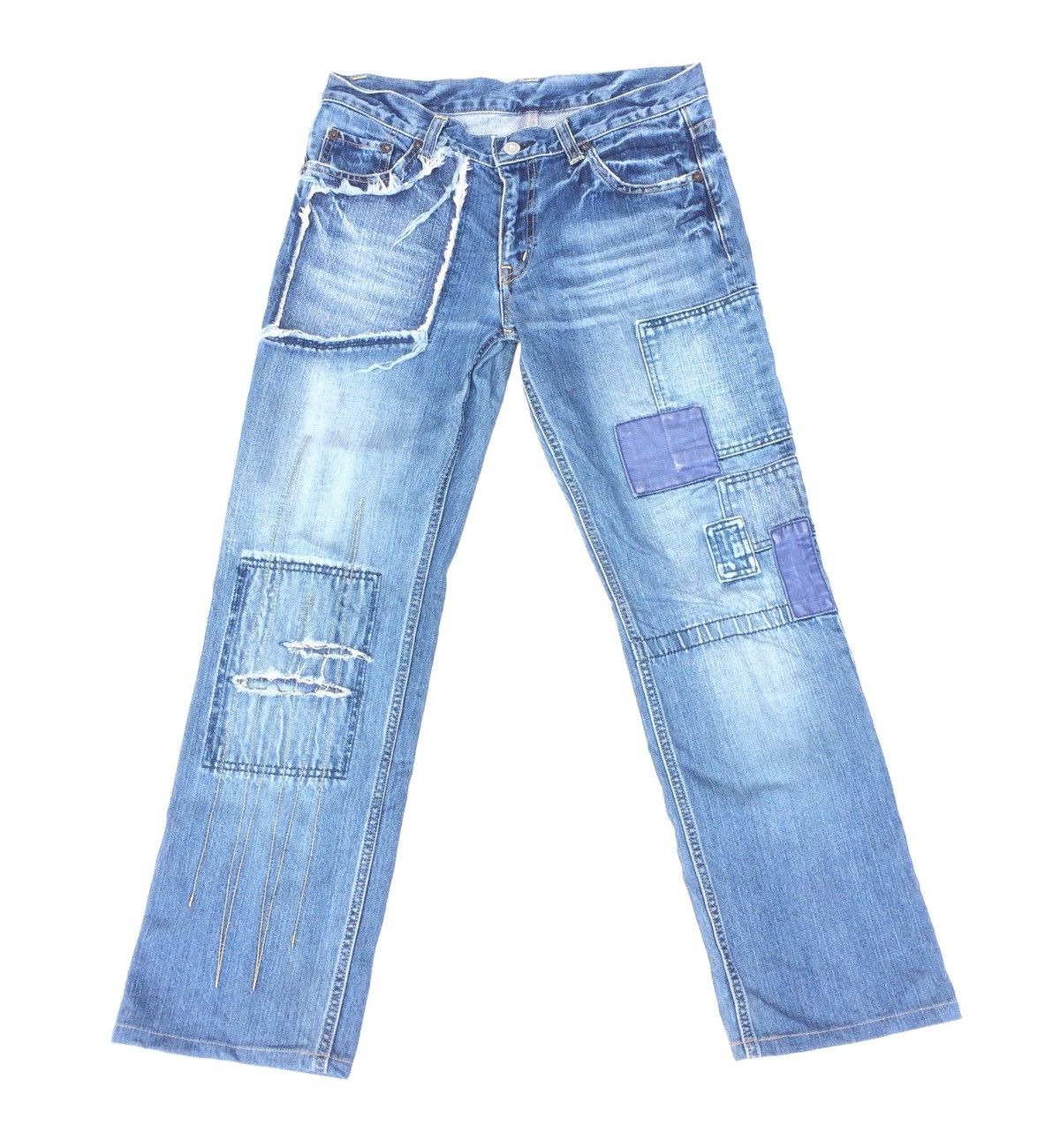 Johnbull × KOJIMA GENES × Kapital John Bull Distressed patches trashed jean Size US 28 / EU 44 - 1 Thumbnail