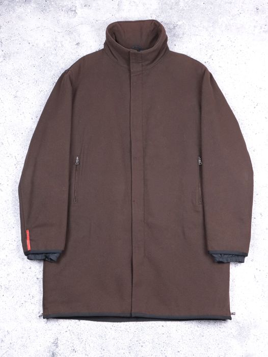 Brown Wool Hooded Coat