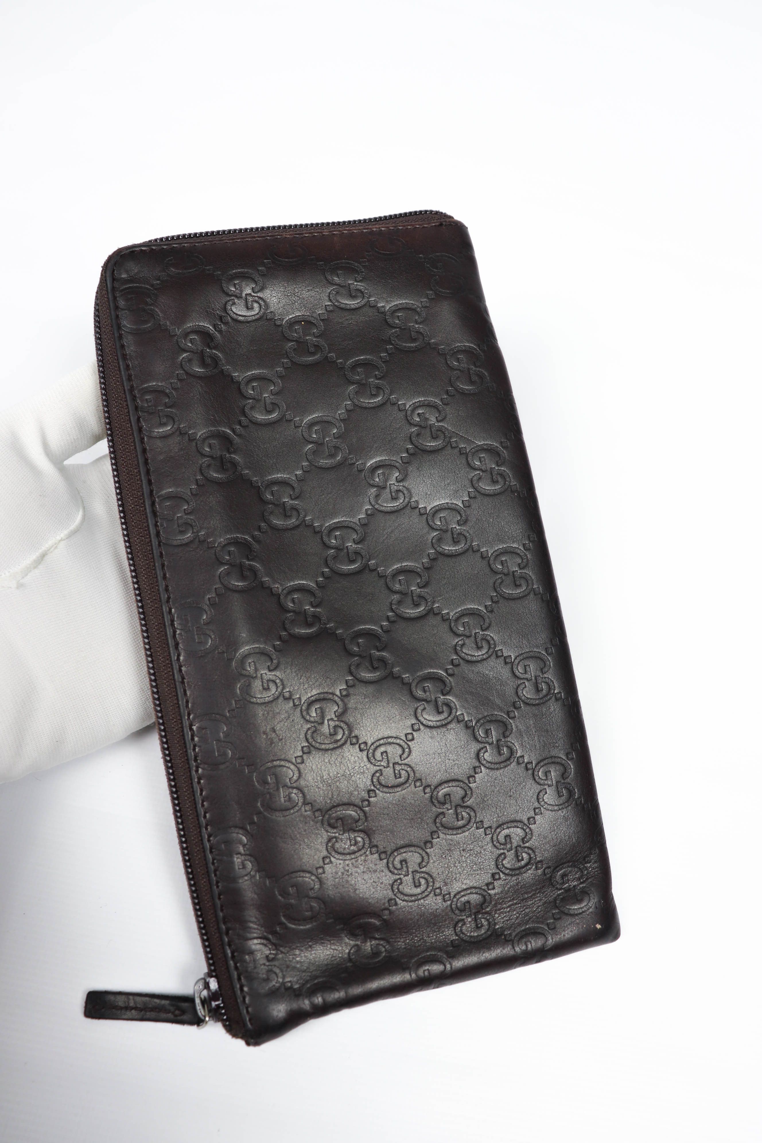 Gucci Gucci GG Monogram Guccissima Leather Long Zip Pouch Wallet Size ONE SIZE - 7 Thumbnail