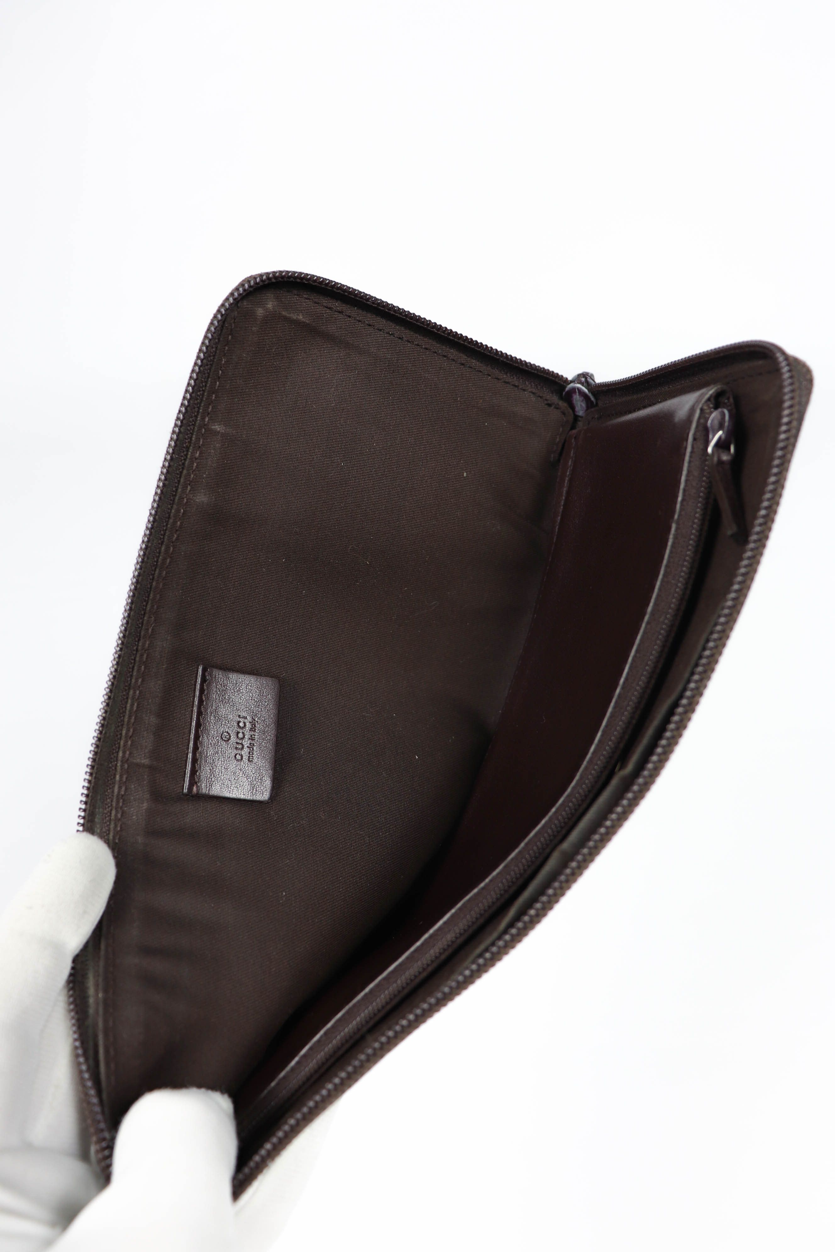 Gucci Gucci GG Monogram Guccissima Leather Long Zip Pouch Wallet Size ONE SIZE - 9 Thumbnail
