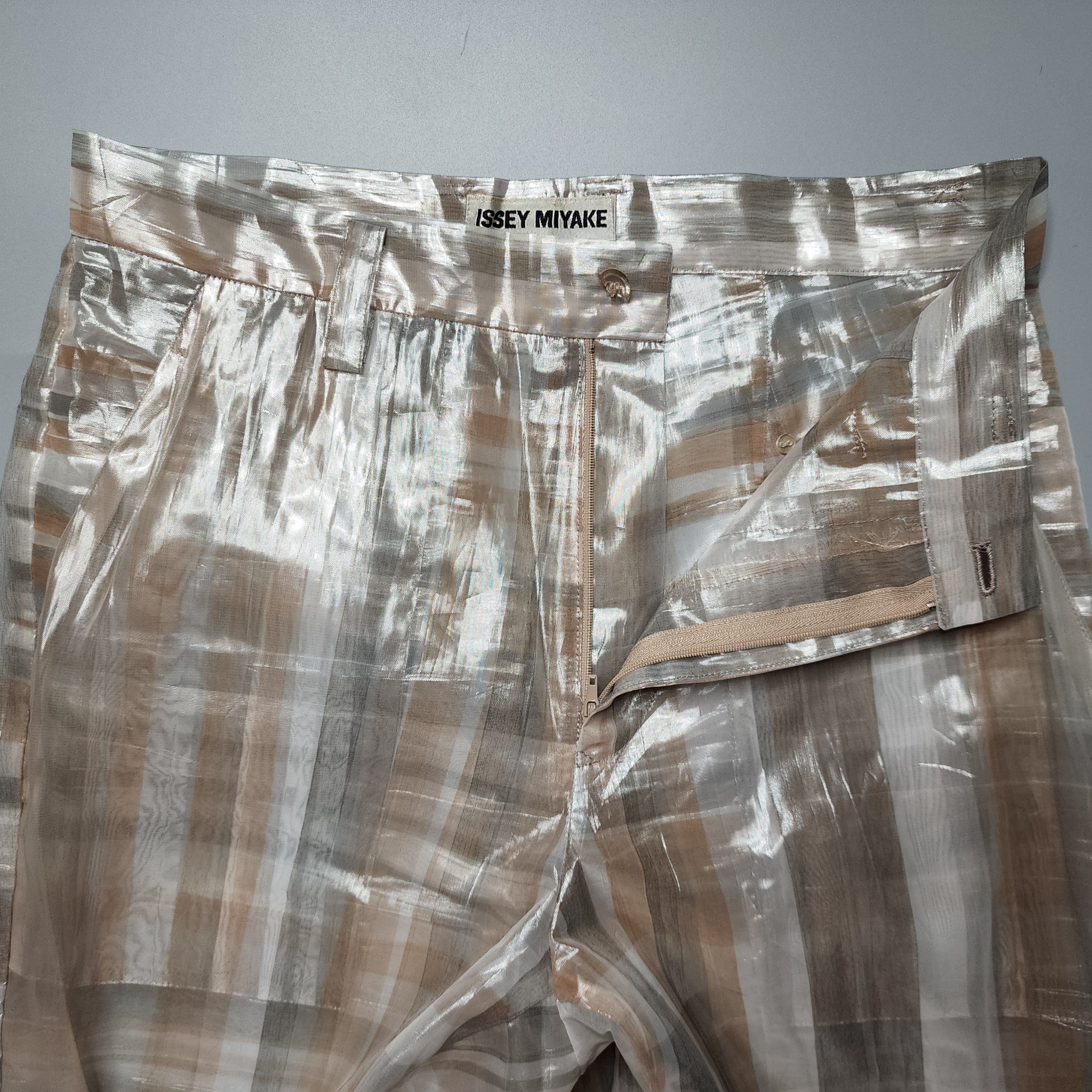 Issey Miyake Issey Miyake - SS96 See Through Plaid Trousers Size 28" / US 6 / IT 42 - 6 Thumbnail