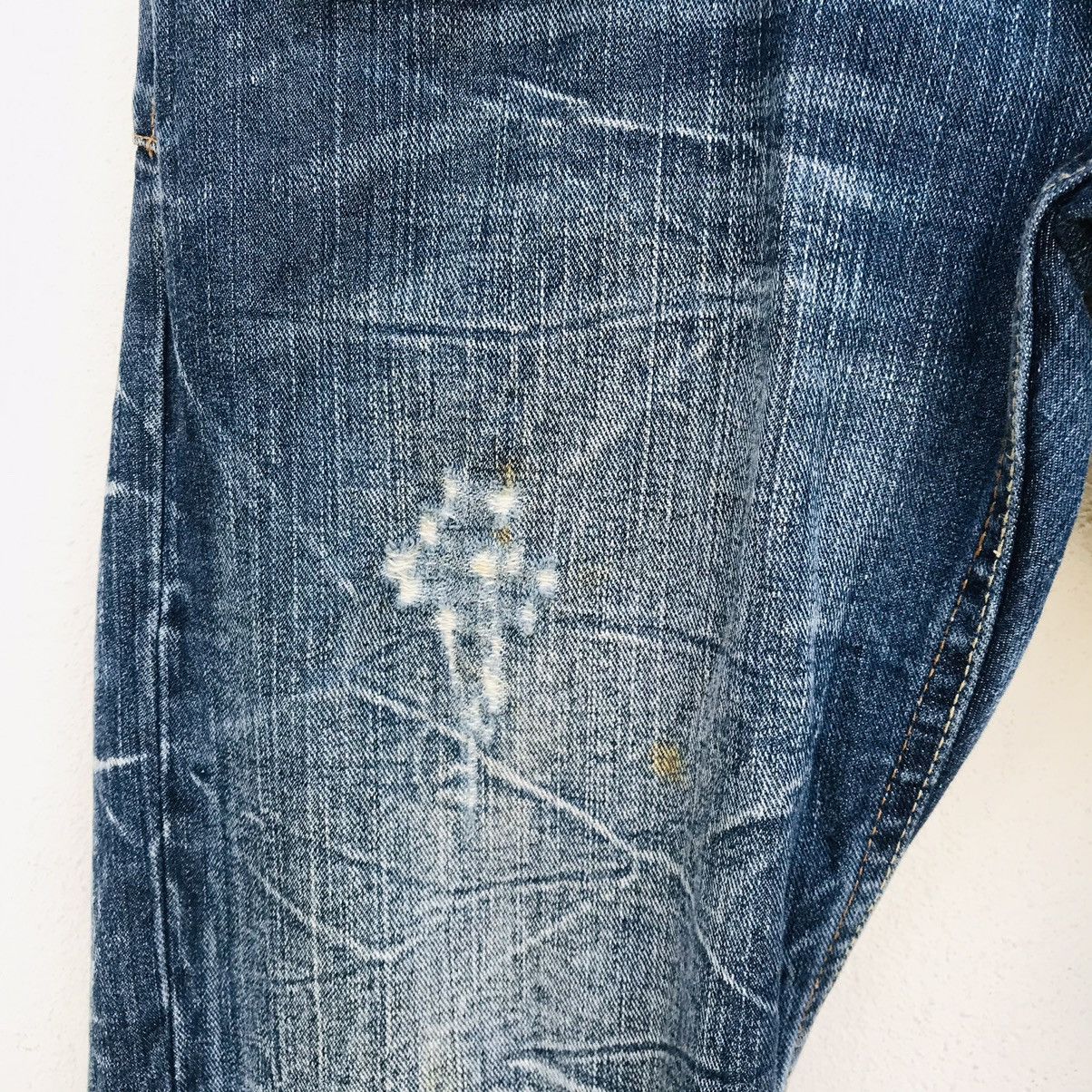 Japanese Brand Rare Love Rock by Dominate handcraft double waist jean Size US 31 - 7 Thumbnail