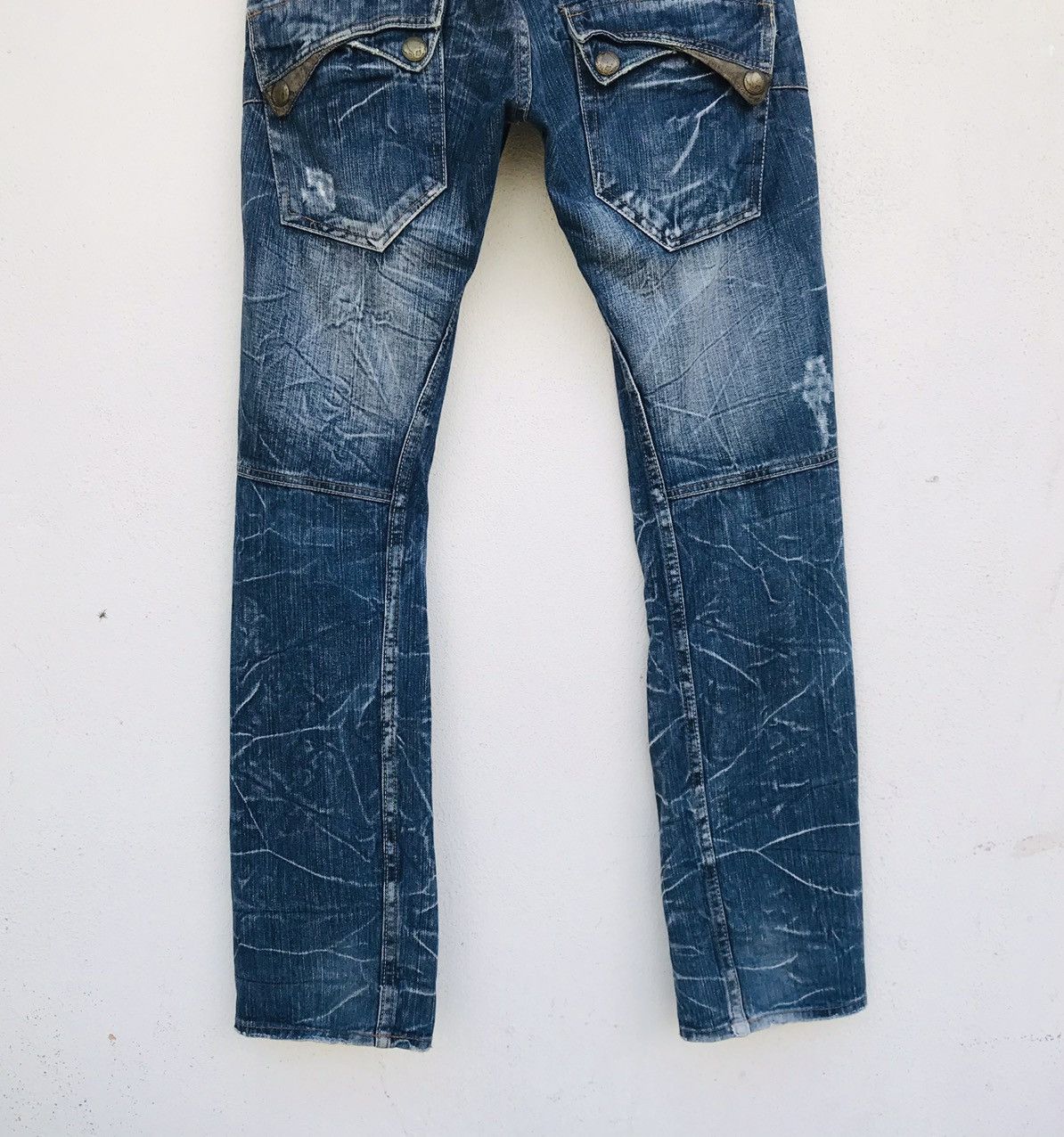 Japanese Brand Rare Love Rock by Dominate handcraft double waist jean Size US 31 - 10 Thumbnail