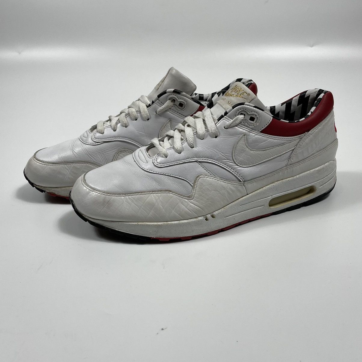 Nike 2008 Nike Air Max 1 Premium SP White Croc “Euro Champs” Size US 11.5 / EU 44-45 - 2 Thumbnail