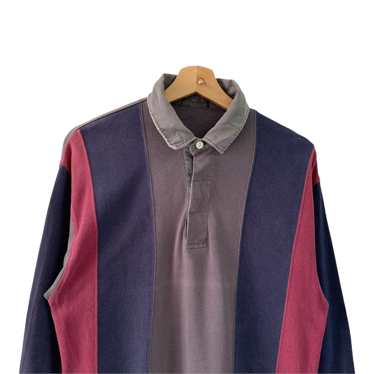 Japanese Brand Vintage 90s Rugby Polo Shirt Longsleeve Tee Size M Size US M / EU 48-50 / 2 - 4 Thumbnail