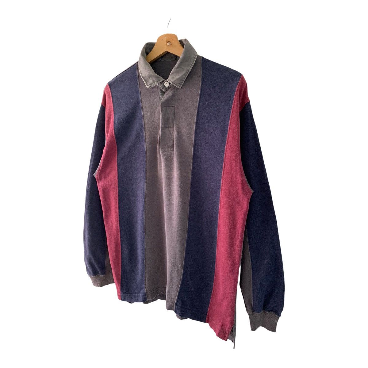 Japanese Brand Vintage 90s Rugby Polo Shirt Longsleeve Tee Size M Size US M / EU 48-50 / 2 - 3 Thumbnail