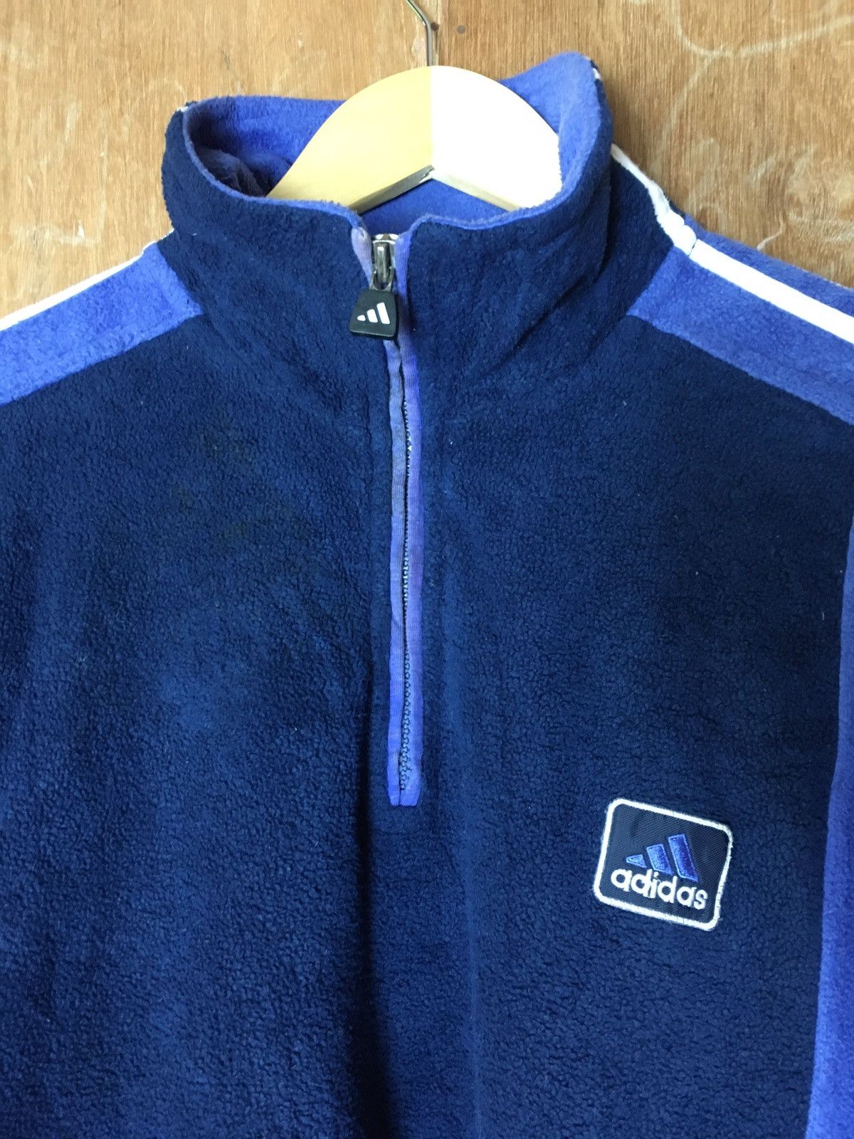 Adidas × Vintage Vintage Adidas Fleece Sweatshirt Half Zipper Size US M / EU 48-50 / 2 - 4 Thumbnail