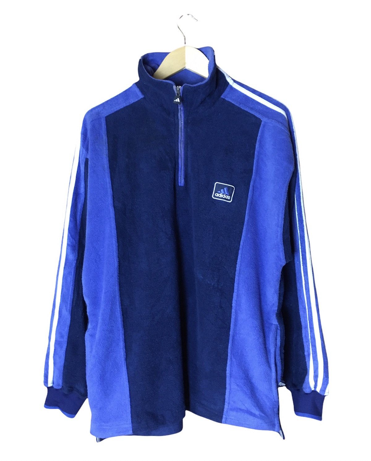 Adidas × Vintage Vintage Adidas Fleece Sweatshirt Half Zipper Size US M / EU 48-50 / 2 - 1 Thumbnail