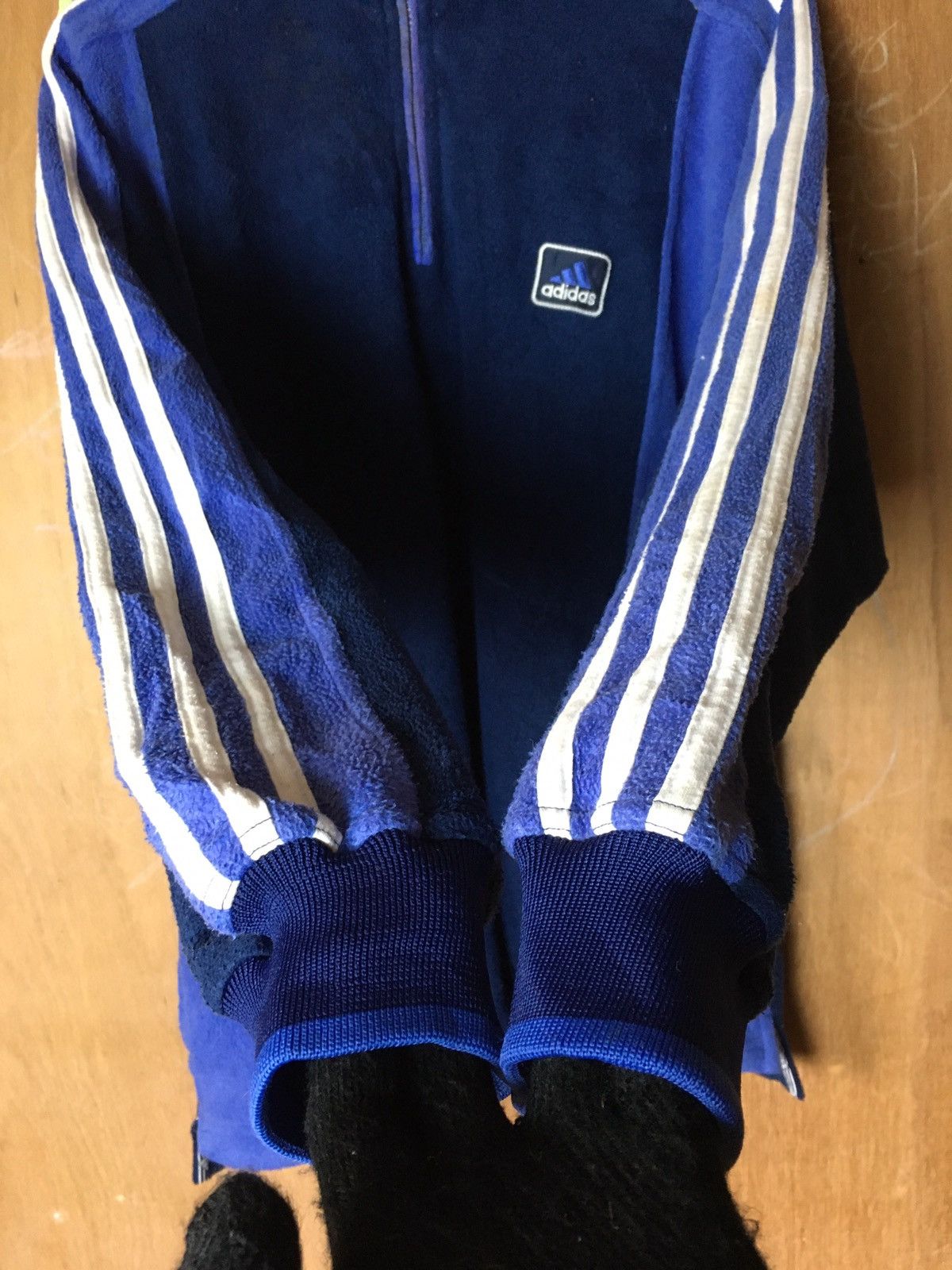 Adidas × Vintage Vintage Adidas Fleece Sweatshirt Half Zipper Size US M / EU 48-50 / 2 - 9 Thumbnail