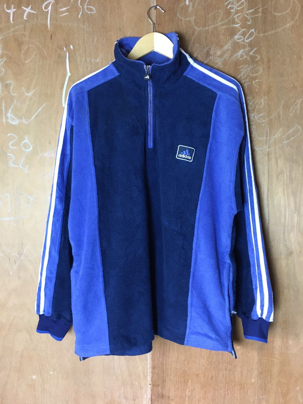 Adidas × Vintage Vintage Adidas Fleece Sweatshirt Half Zipper Size US M / EU 48-50 / 2 - 2 Thumbnail