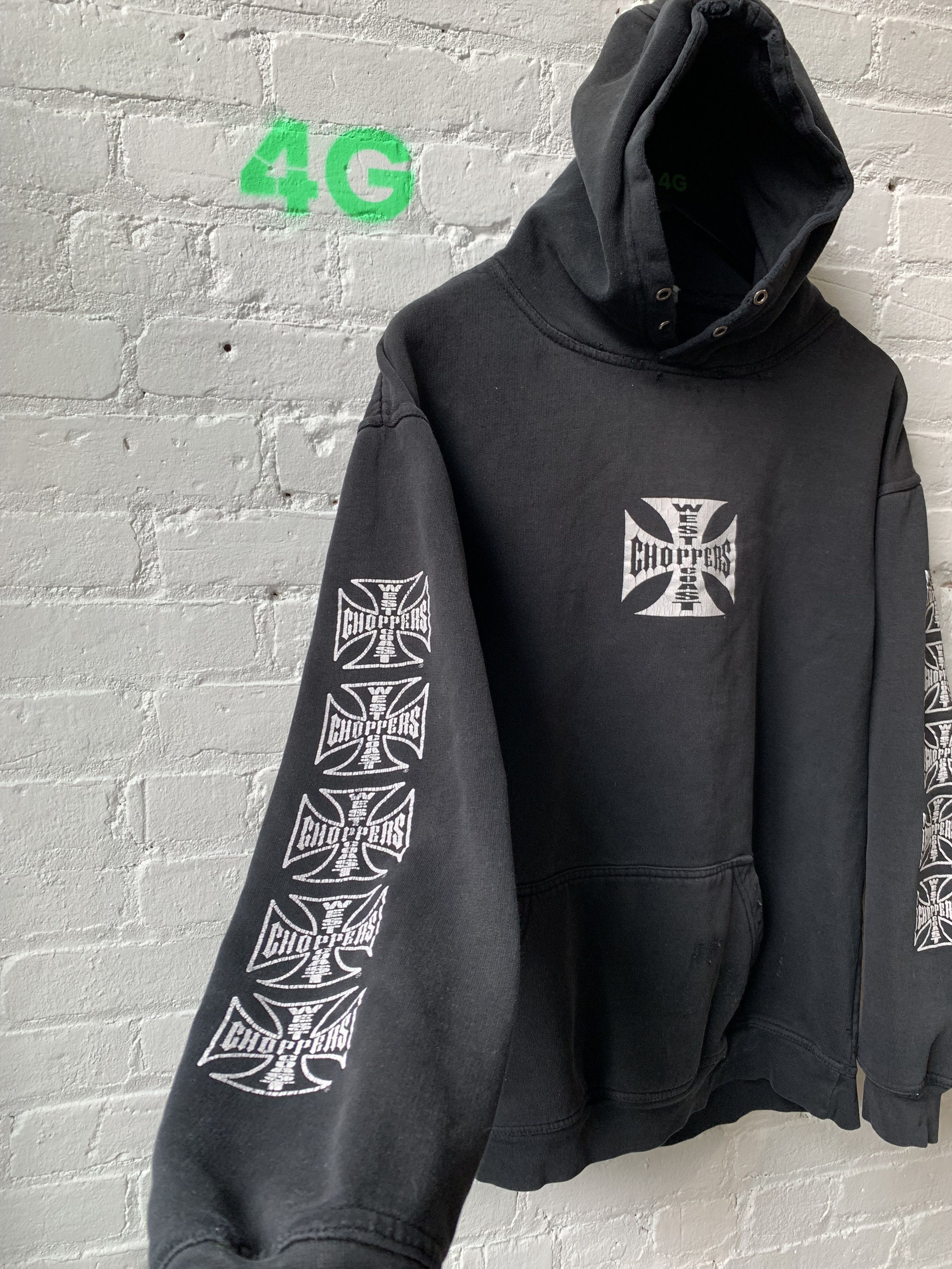 Vintage Vintage Thrashed West coast Chopper Hoodie Sz L Size US L / EU 52-54 / 3 - 2 Thumbnail