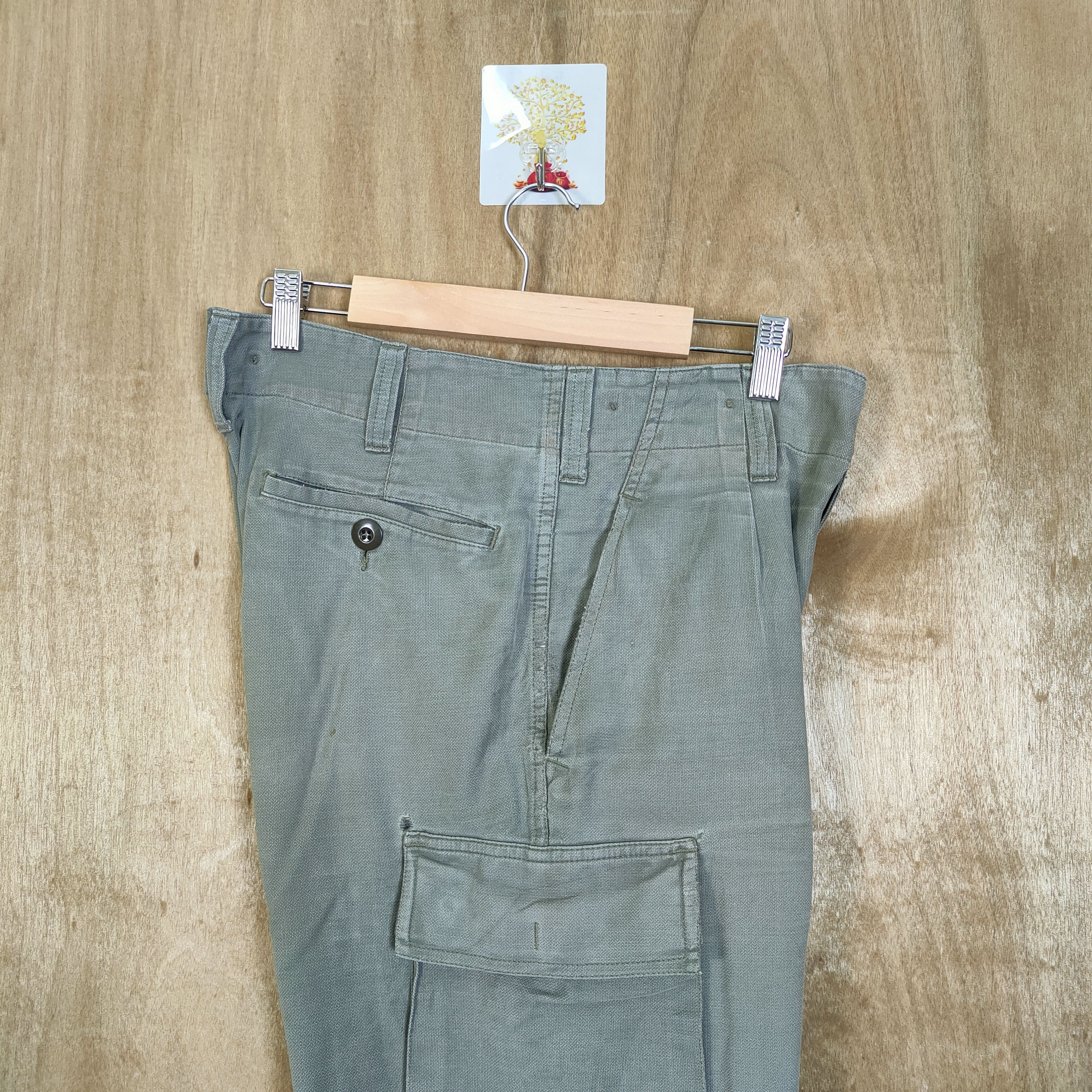 Vintage VINTAGE MILITRY GREY CARGO PANTS DISTRESSED KNEE Size US 30 / EU 46 - 12 Thumbnail