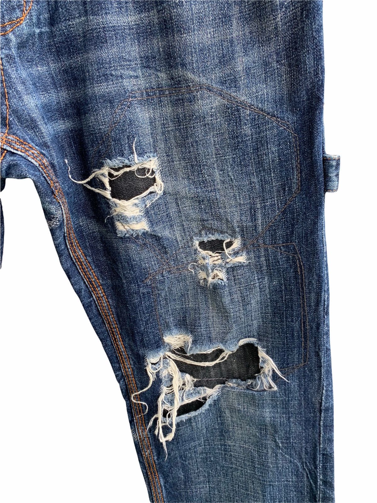 Japanese Brand Japanese Brand Distressed Denim Jeans Size US 33 - 9 Thumbnail