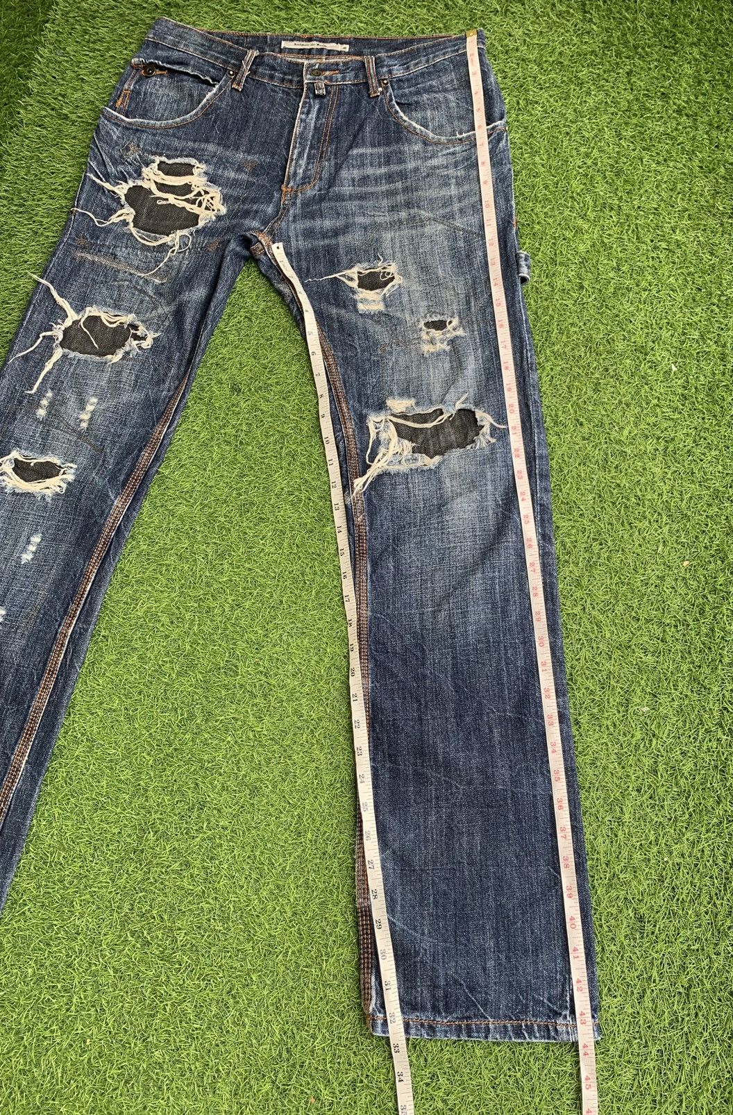 Japanese Brand Japanese Brand Distressed Denim Jeans Size US 33 - 16 Thumbnail