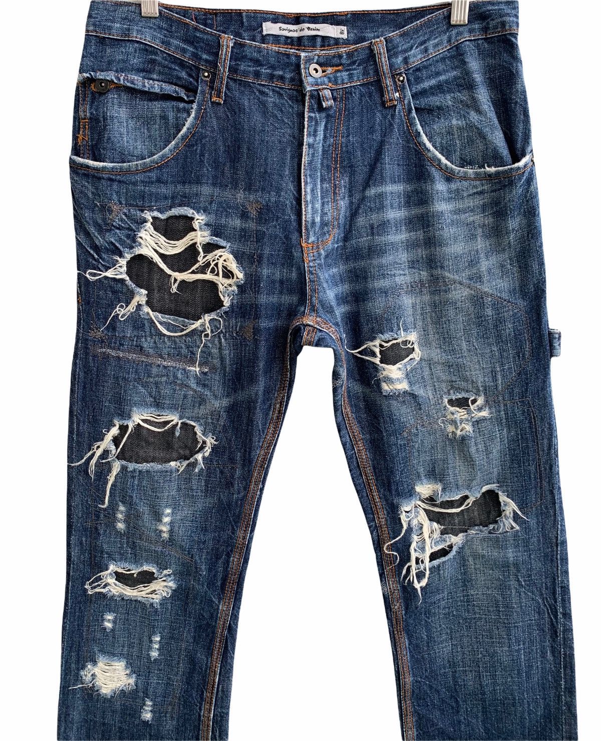 Japanese Brand Japanese Brand Distressed Denim Jeans Size US 33 - 4 Thumbnail