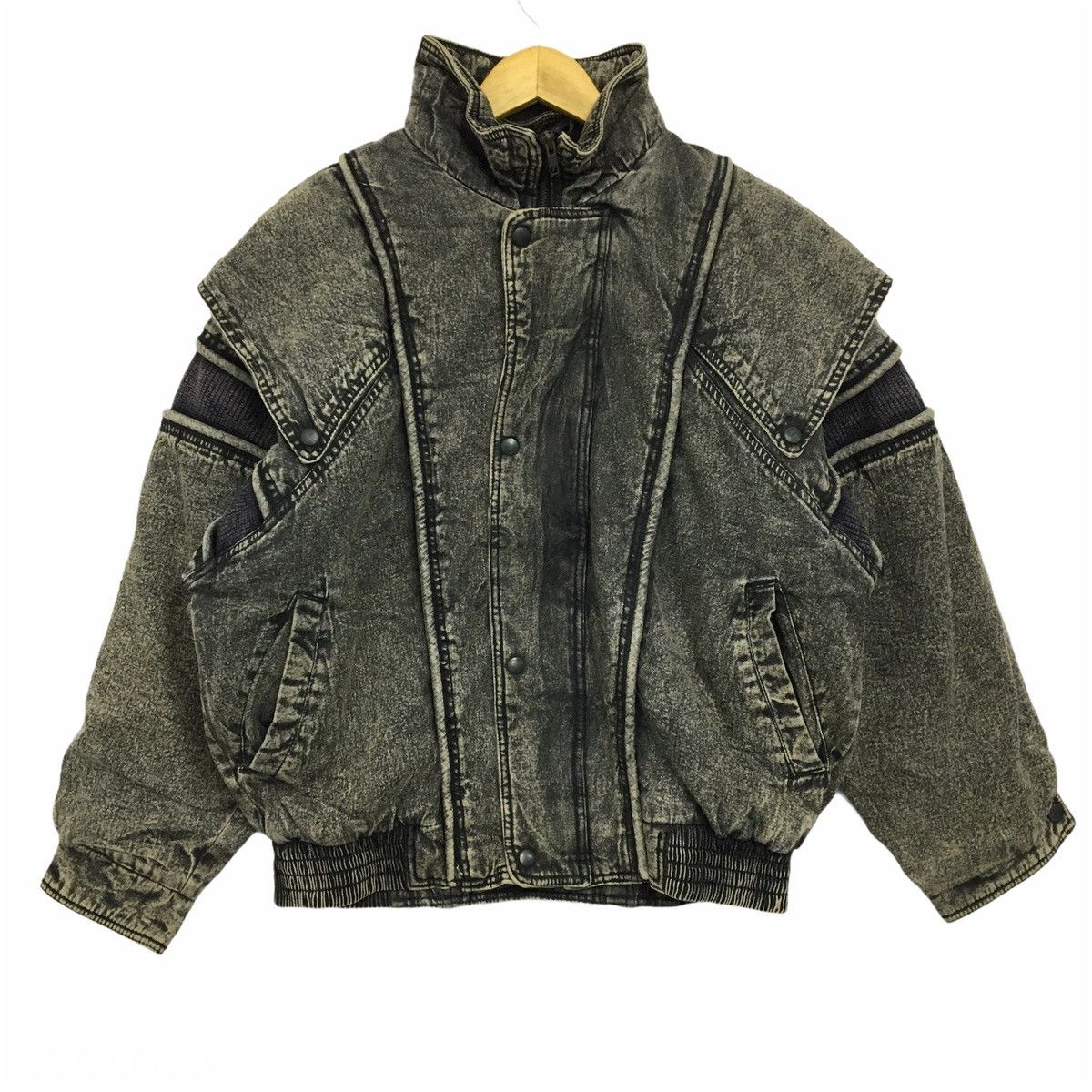 Vintage Vintage Motorcycle Denim Jacket Zip Up Size L Size US L / EU 52-54 / 3 - 1 Thumbnail