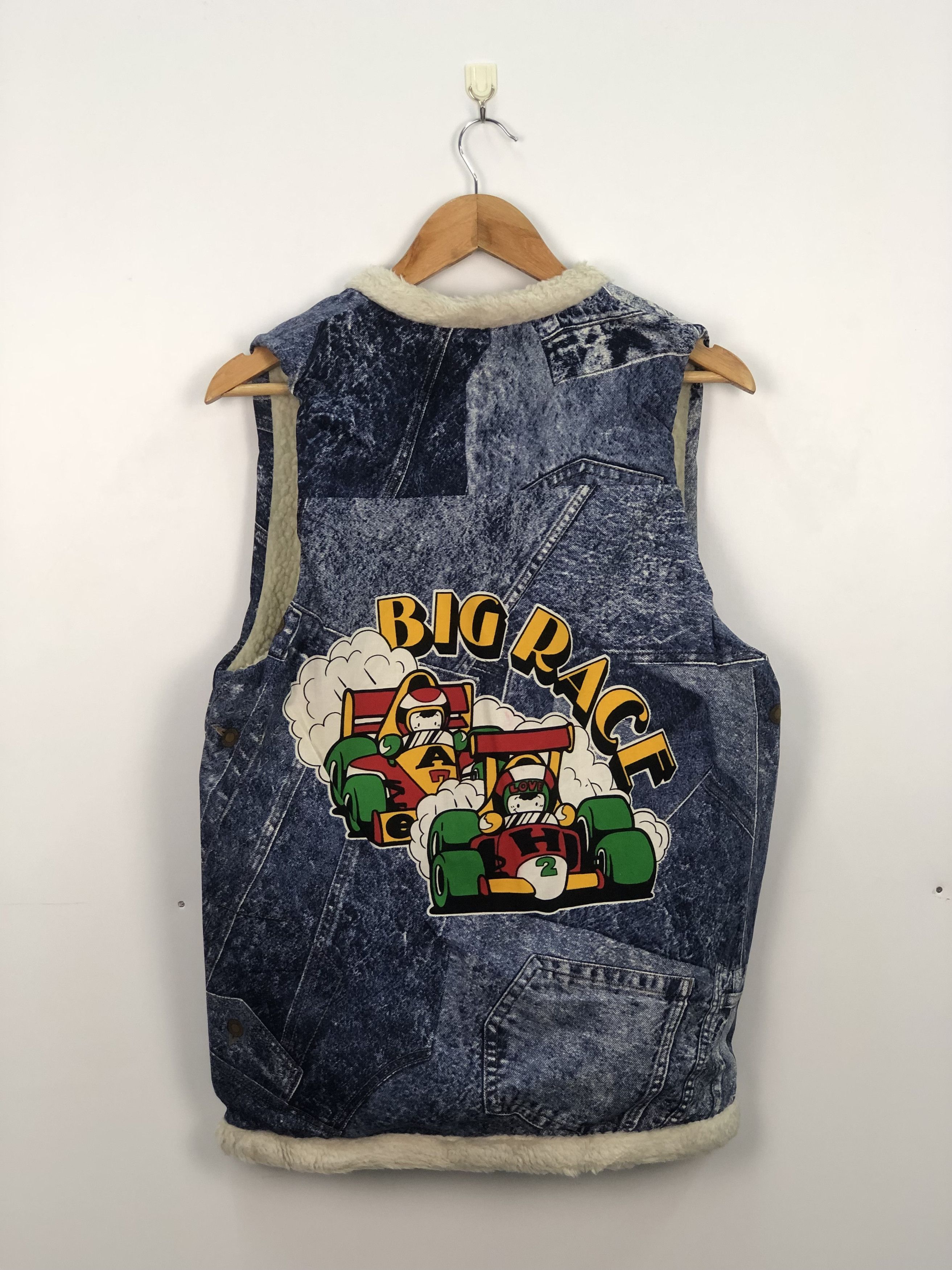 Japanese Brand Vintage Japanese Sheepskin Vest Denim J0229 Size 36R - 2 Thumbnail