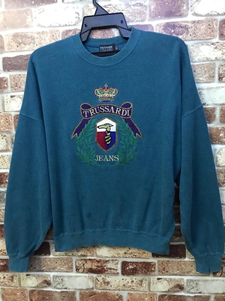Trussardi × Vintage Big logo and green colour Size US M / EU 48-50 / 2 - 1 Thumbnail
