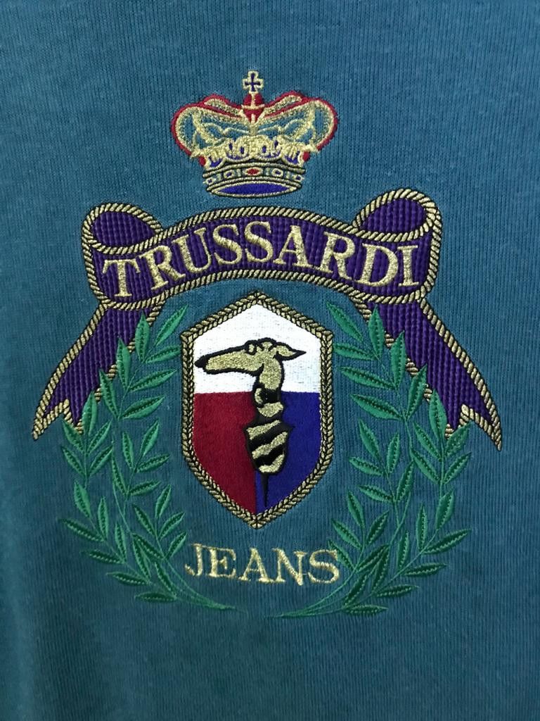 Trussardi × Vintage Big logo and green colour Size US M / EU 48-50 / 2 - 2 Thumbnail