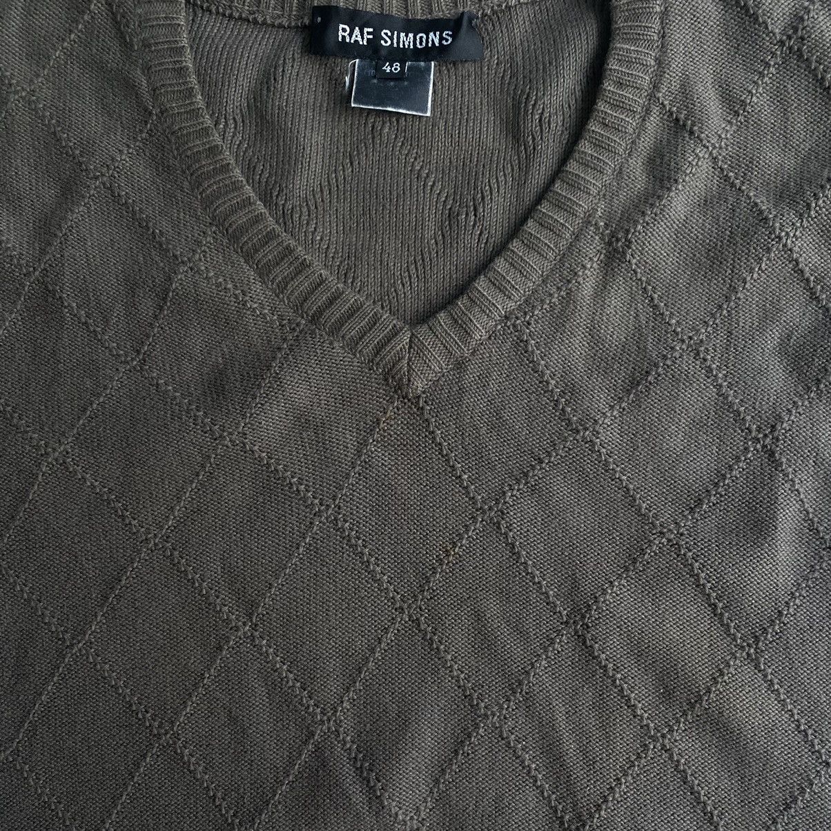 Raf Simons Brown Diamond Shape Sweater