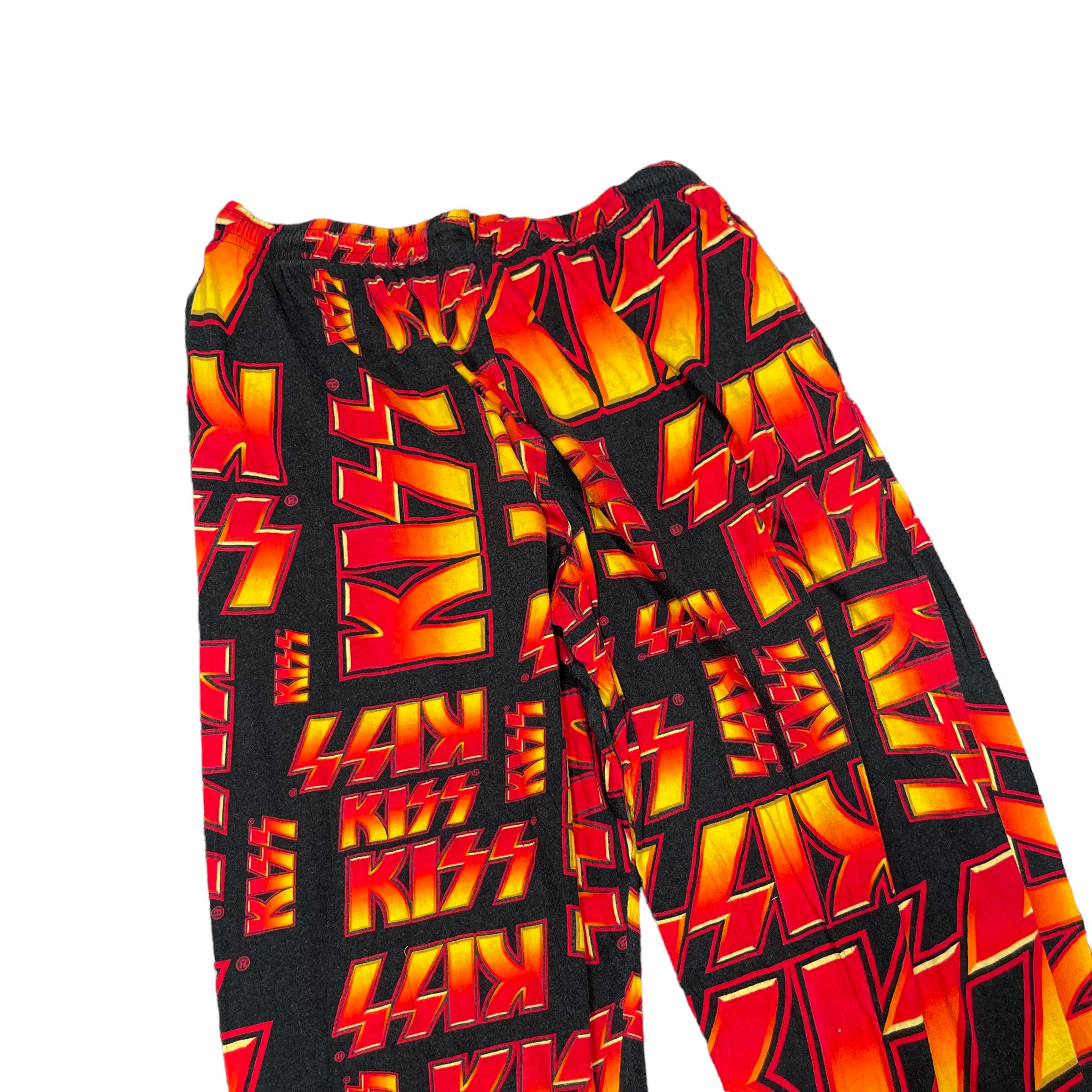 Band Tees × KISS × Seditionaries Kiss Rock Band Flame Full Print Baggy Pants Size US 33 - 3 Thumbnail