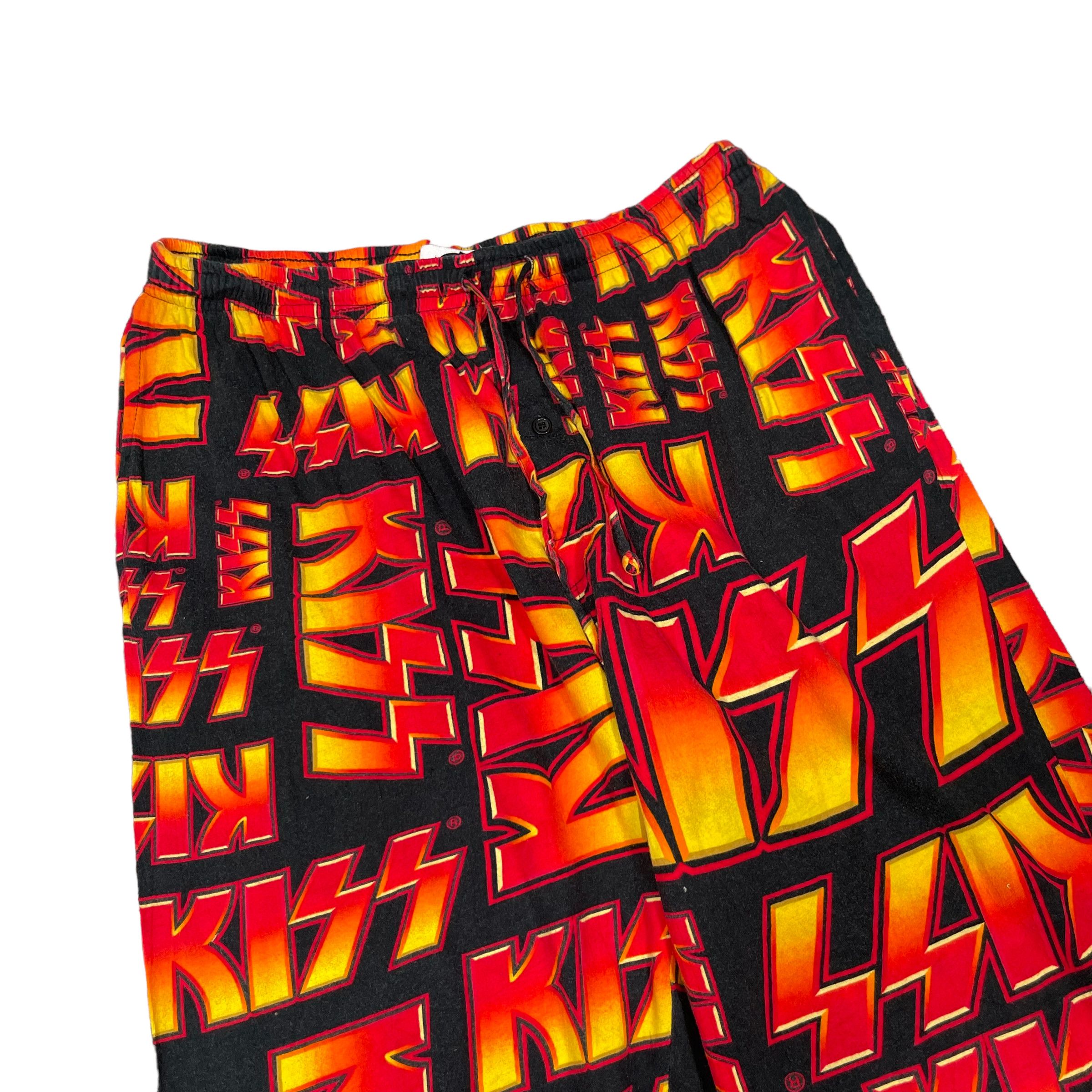 Band Tees × KISS × Seditionaries Kiss Rock Band Flame Full Print Baggy Pants Size US 33 - 5 Thumbnail