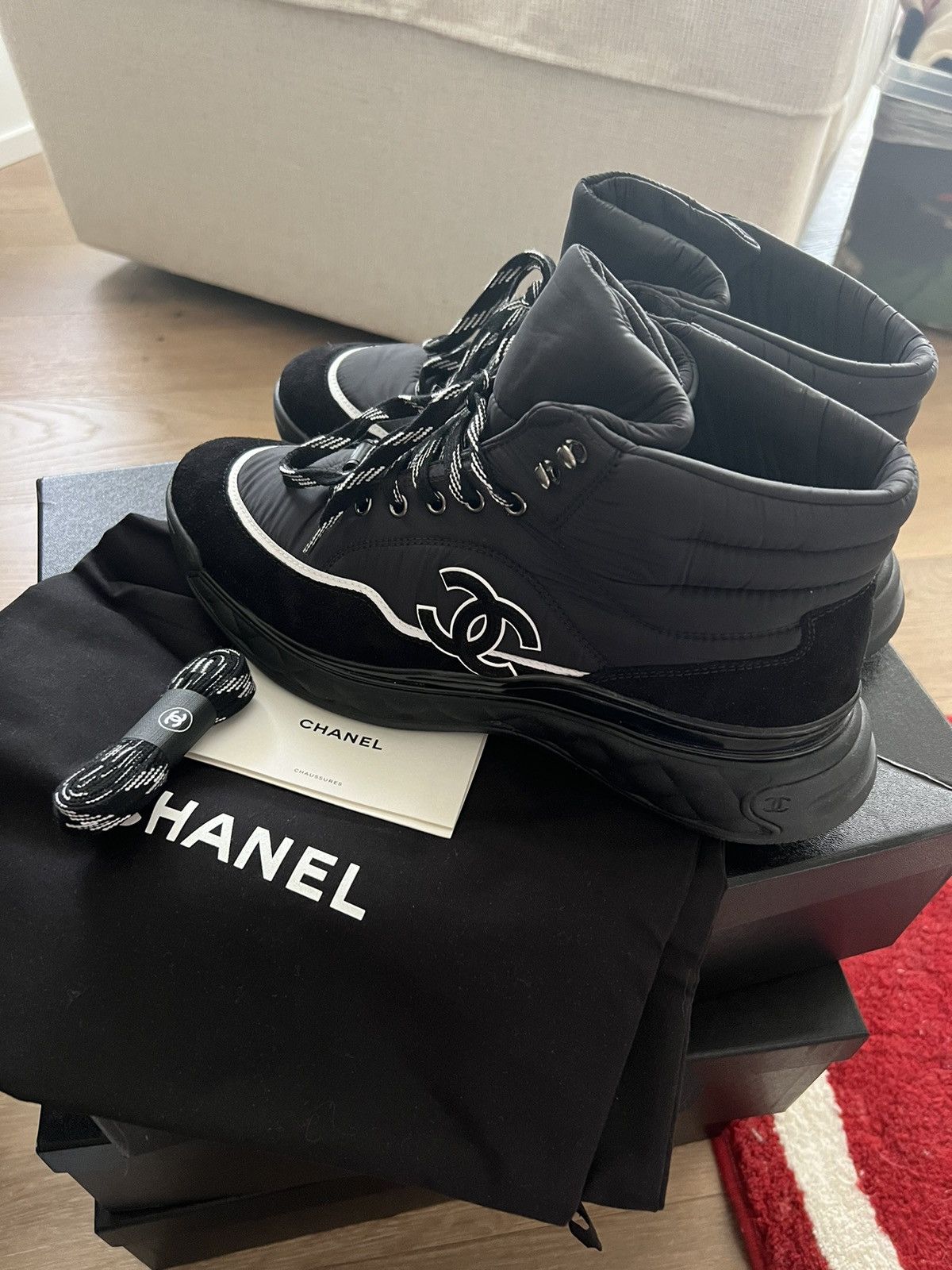 chanel snake boots